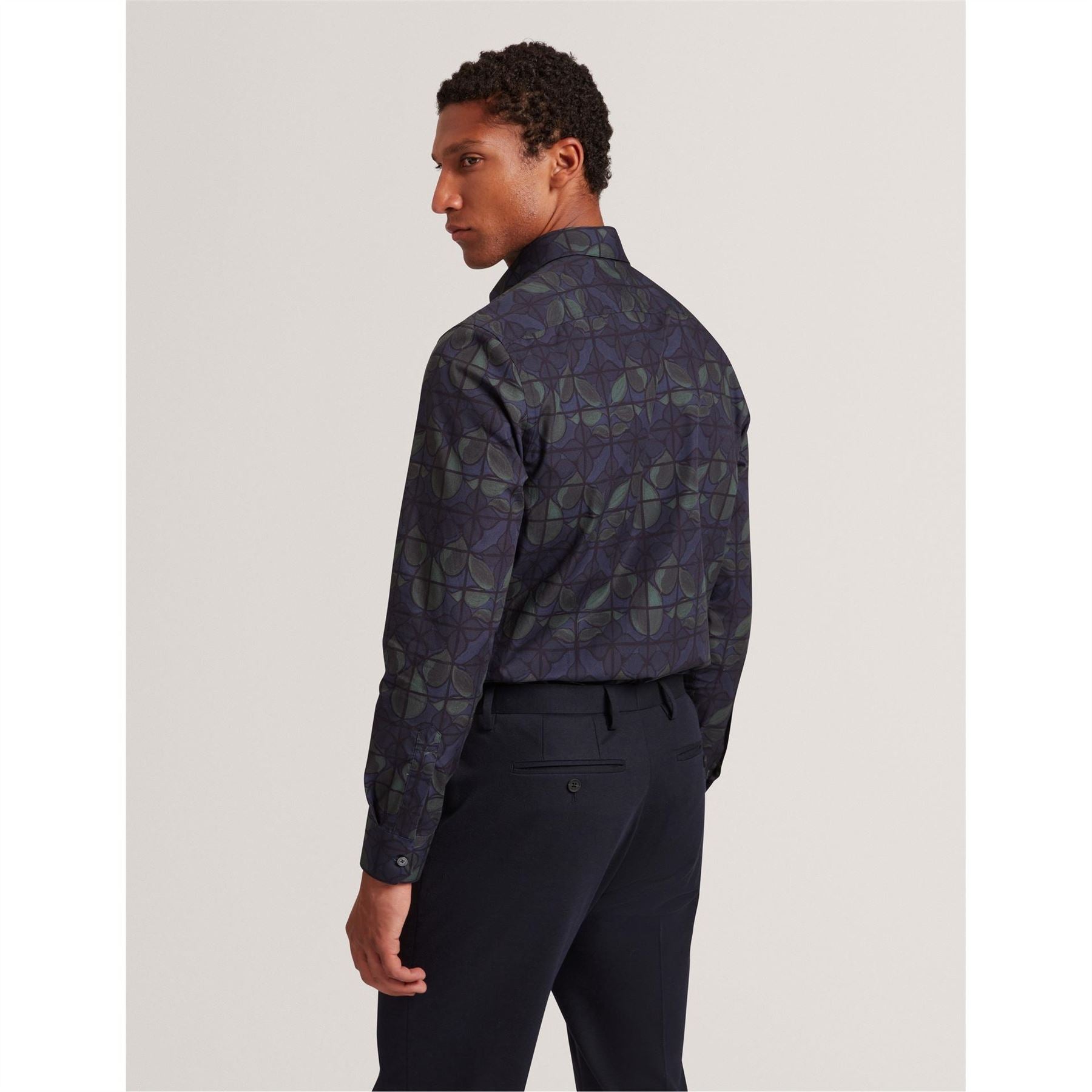 Ted Baker Floral Long Sleeve Collared Neck Shirt