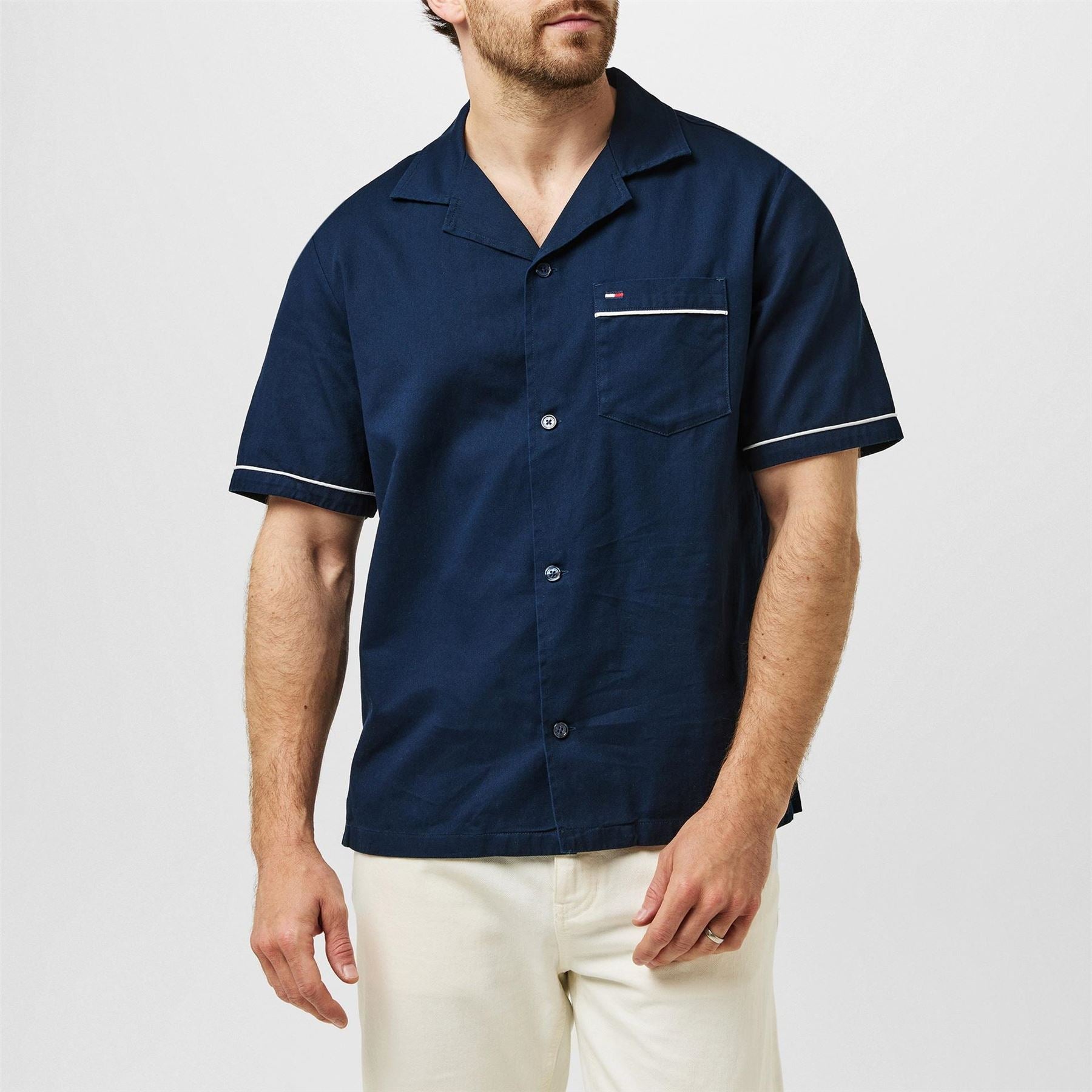 Tommy Jeans Regular Fit Camp Collar Short Sleeve Shirt