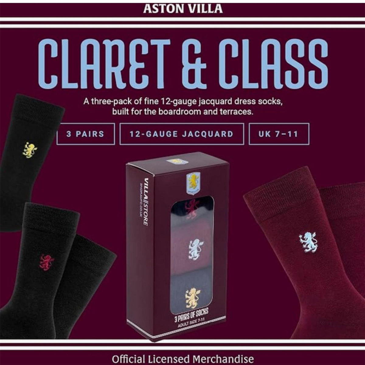 Team Mens Licensed 3 Pack Dress Sock Set Size 7 11