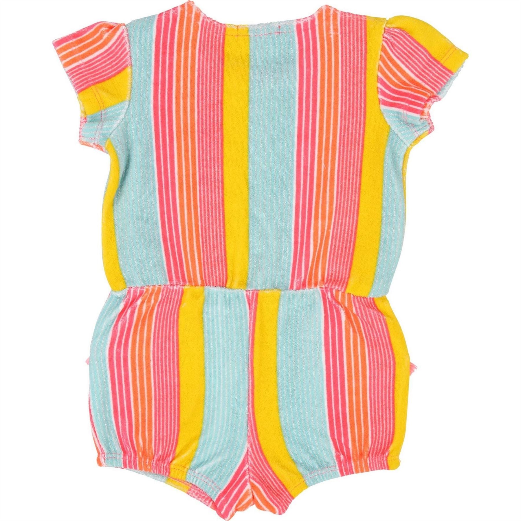 Billieblush Girls Striped Short Overalls