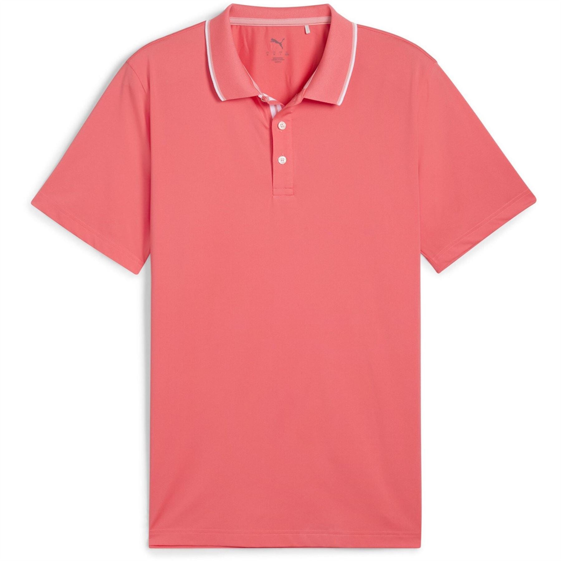 Puma Solid Polo Short Sleeve Performance Polo Shirt