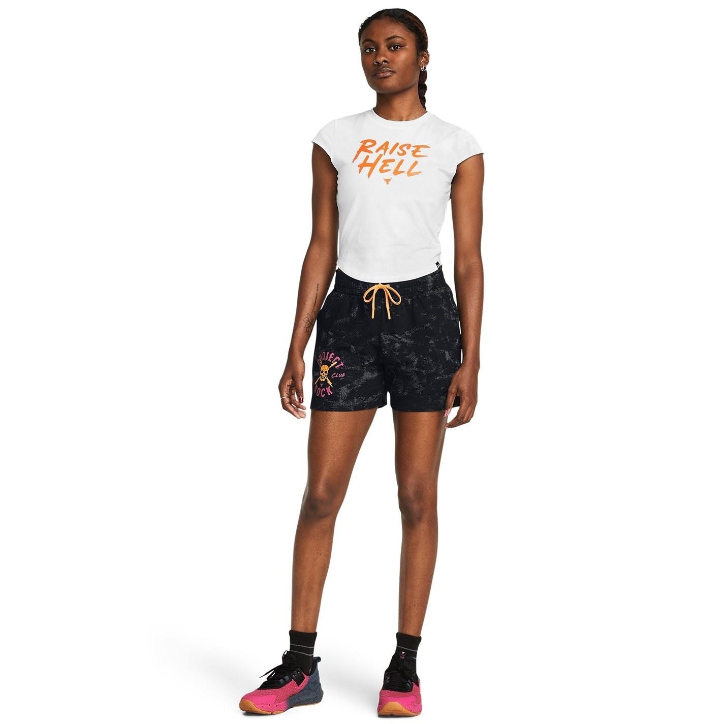 Under Armour Womens Armour Pjt Rck Undrgrnd Terry Shorts Gym Shorts