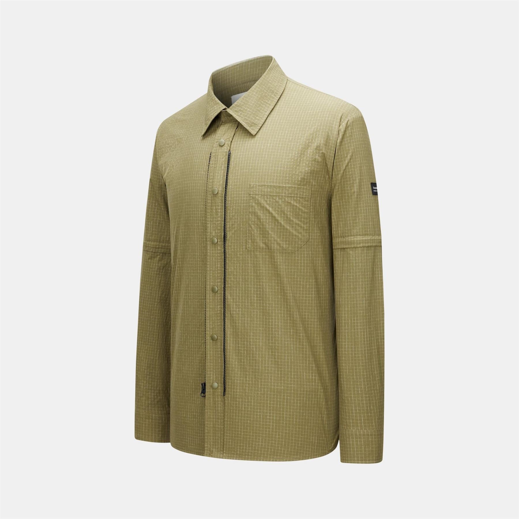 Firetrap 3 in 1 Convertible DWR Full Zip Long Sleeve Overshirt