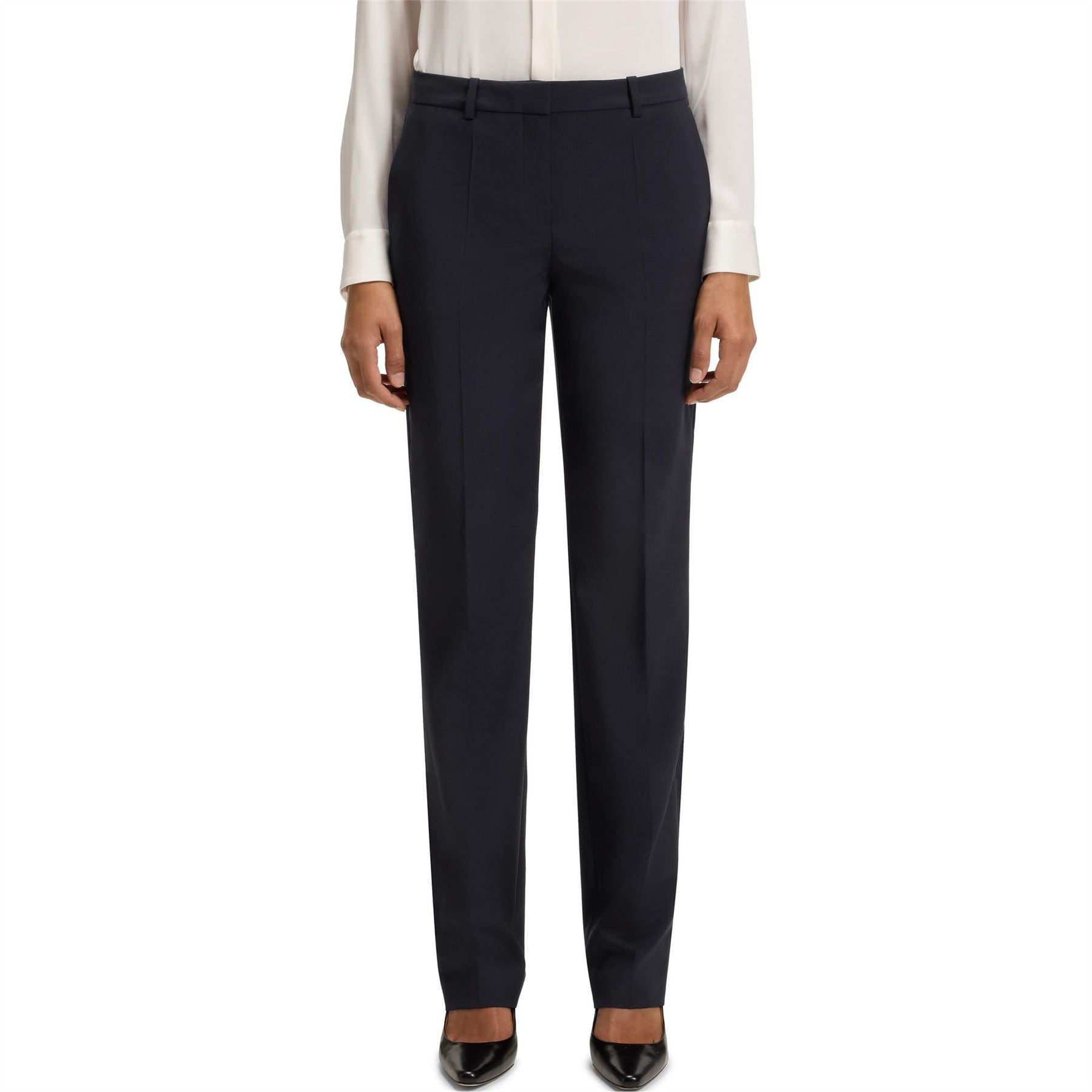 Boss Tameah Solid Patterned Slim Cut Trousers