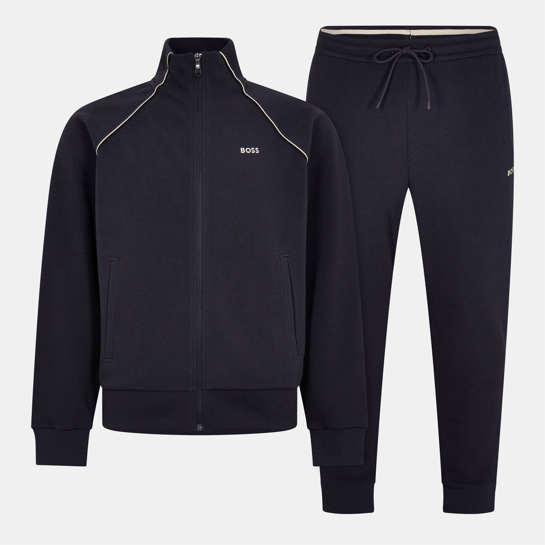 Boss Green Woven Tracksuit 2 Piece Set With Piping  And  Logo Detail