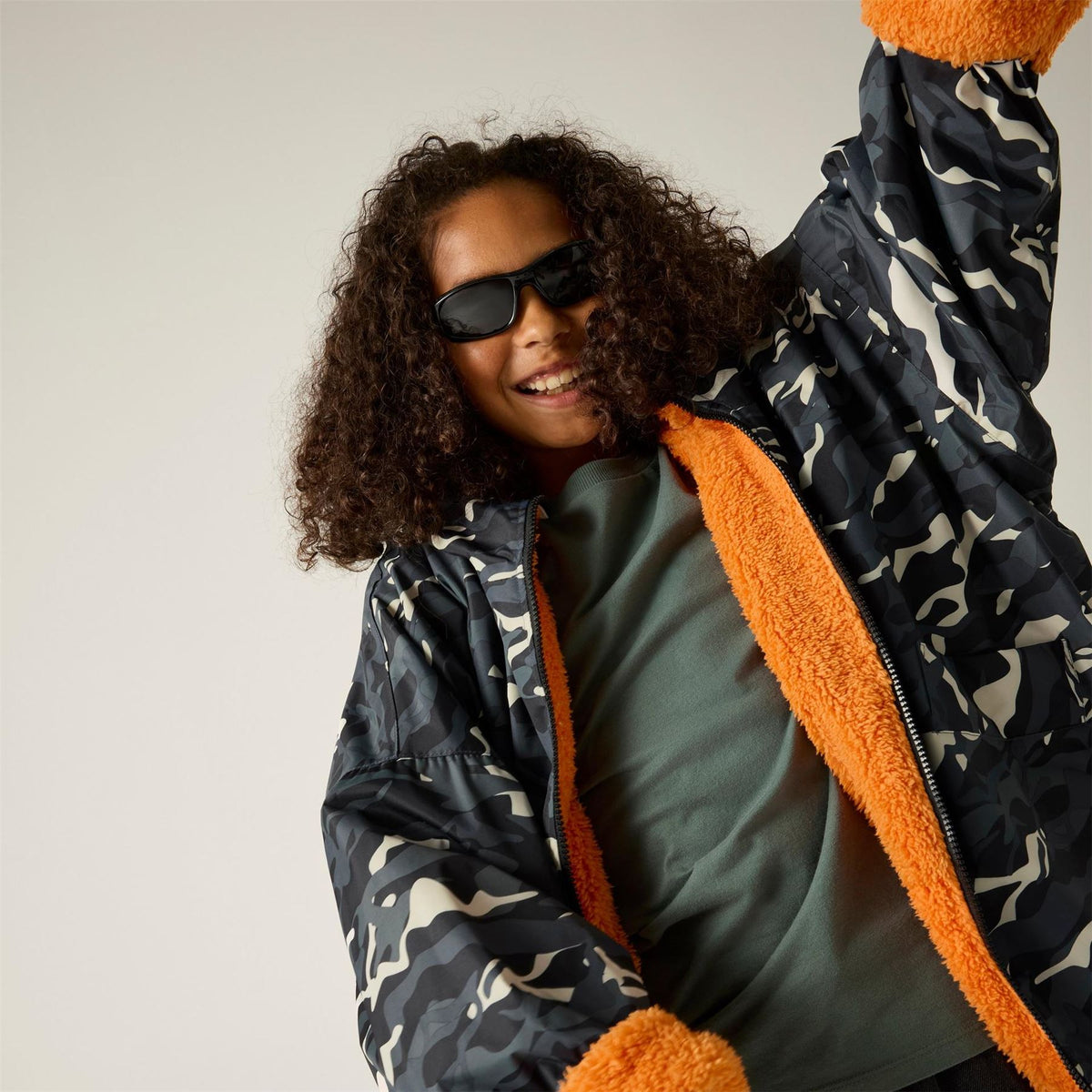 Regatta Kids Fleece Lined Oversized Fit Waterproof Robe
