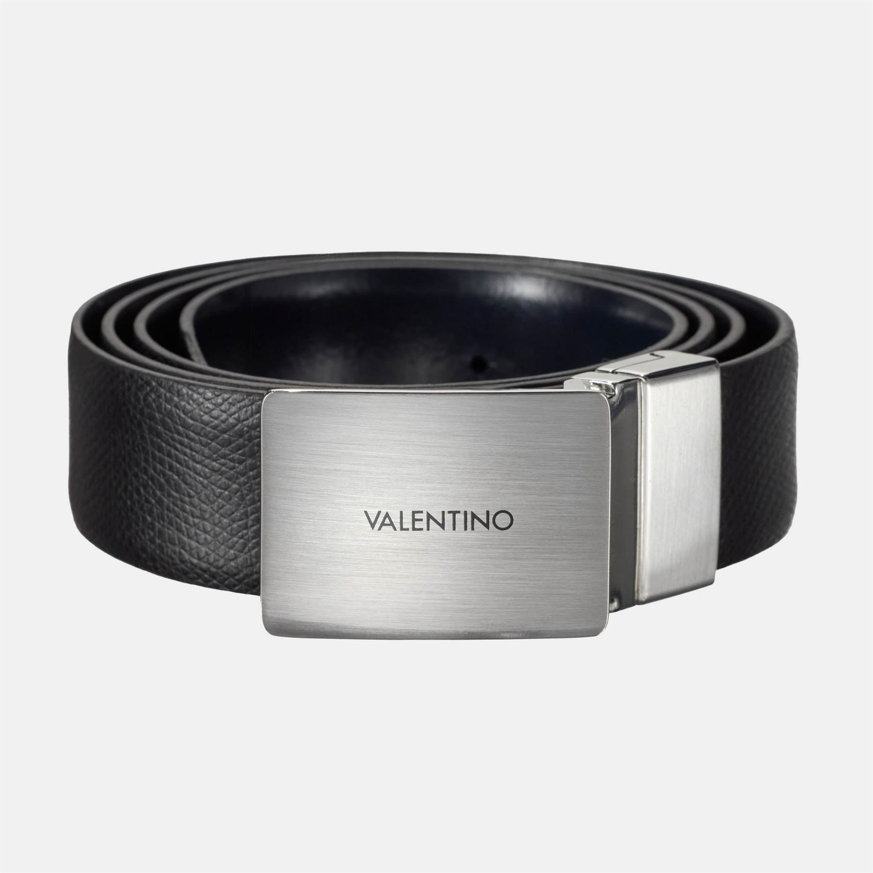 Valentino Litech Plaque Leather Belt