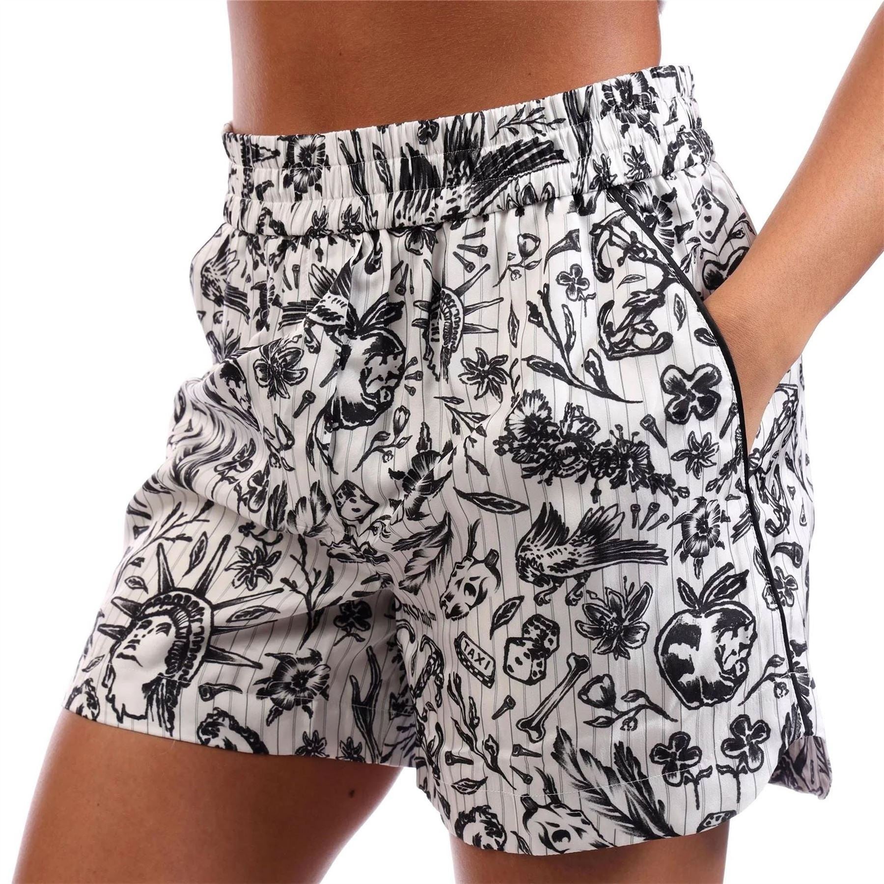 Off White Tattoo Pyjama Shorts