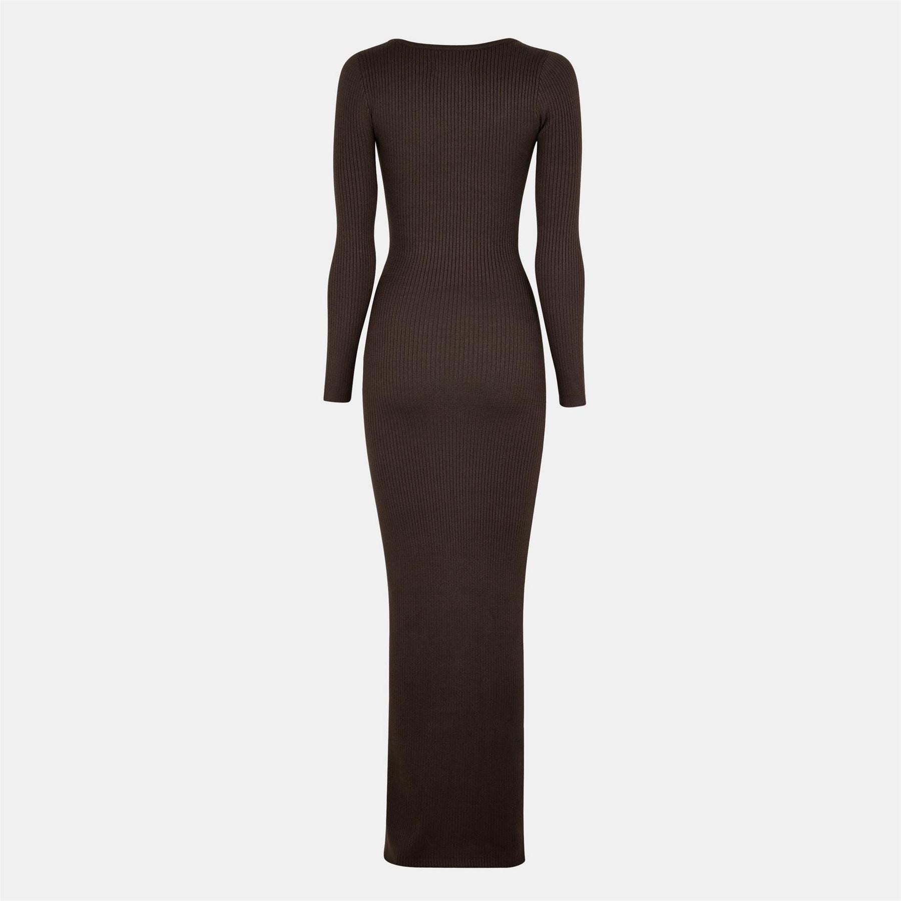 Jack Wills Jw Square Neck Maxi Knitted Jumper Dress