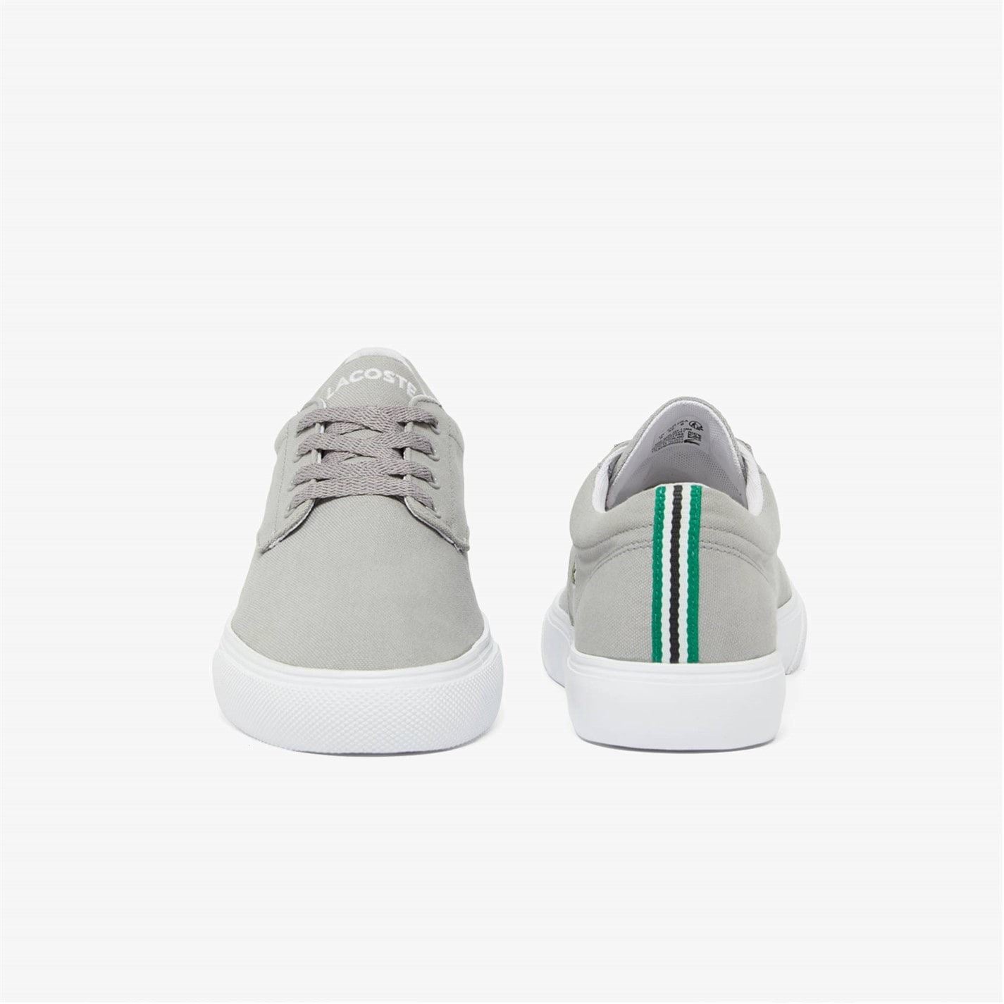 Lacoste Canvas Low Top Crocodile Print Trainers