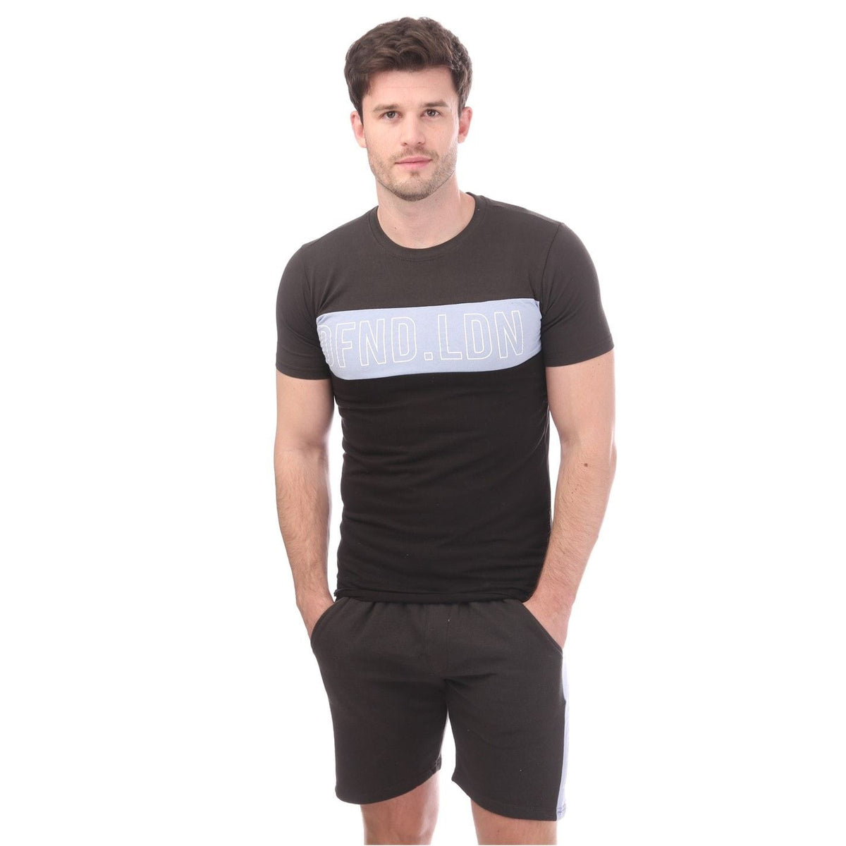 DFND London Chrome Lettering Regular Fit T-Shirt