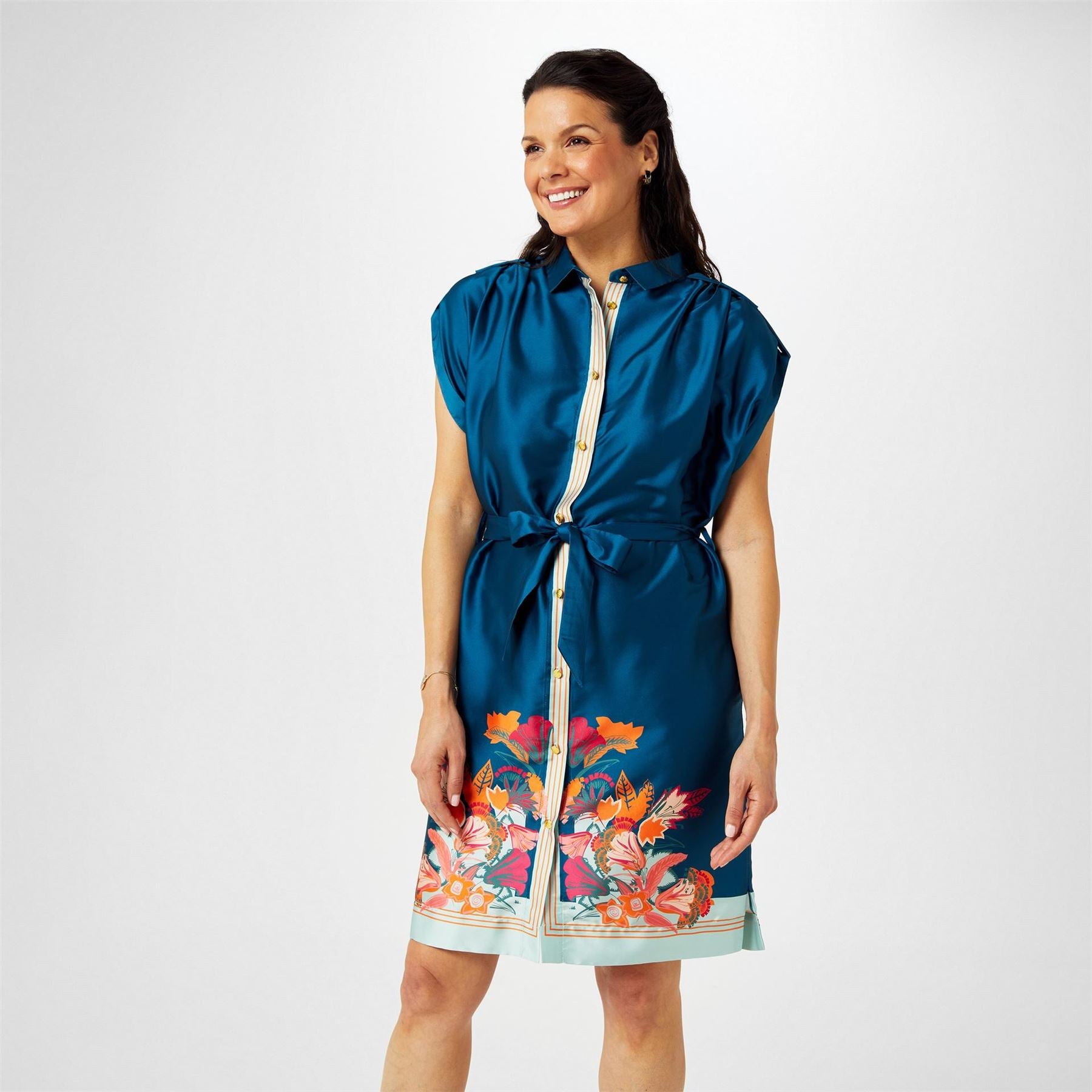 Biba Border Print Tunic Dress