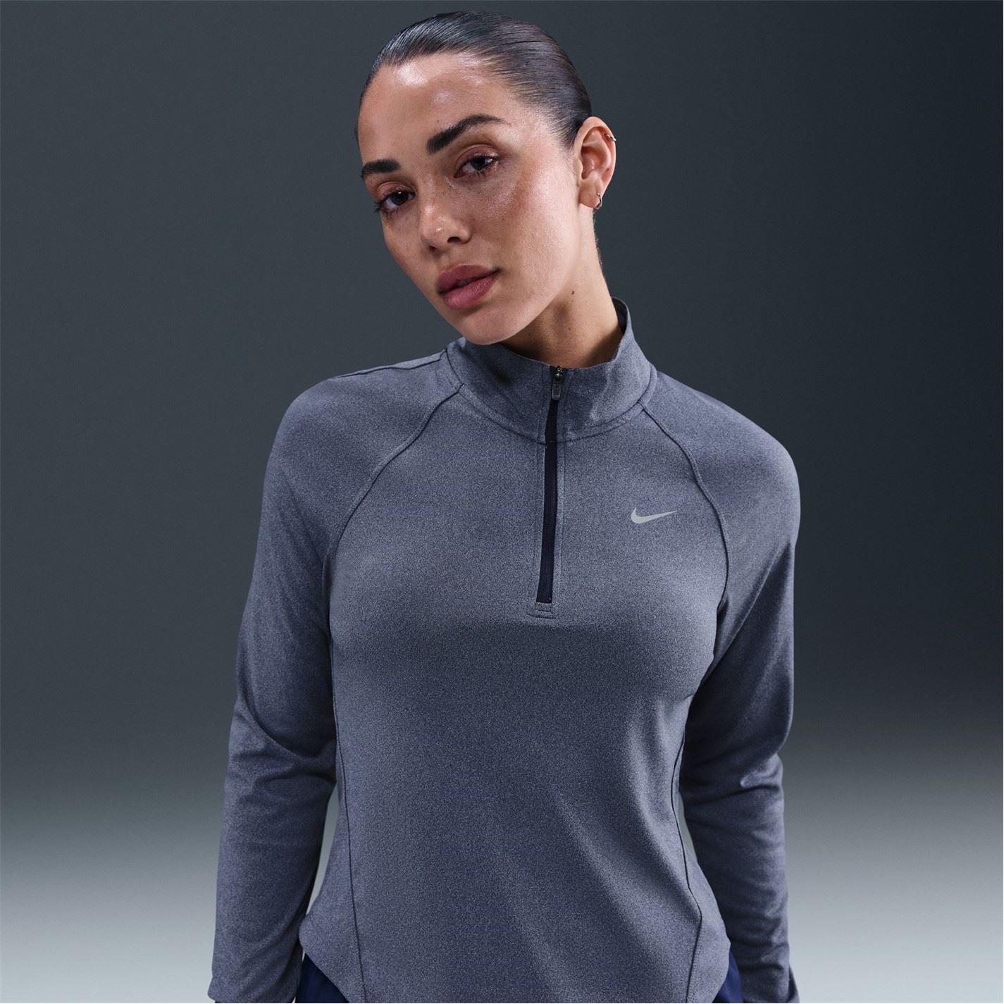 Nike Womens Pacer Long Sleeve 1 2 Zip Running Top