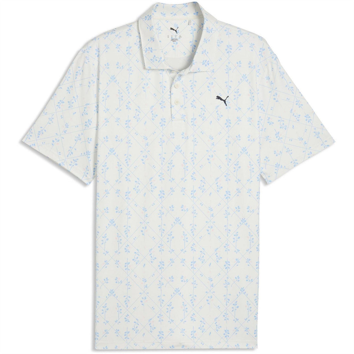 Puma Cloudspun Argyle Bloom Short Sleeve Polo Shirt