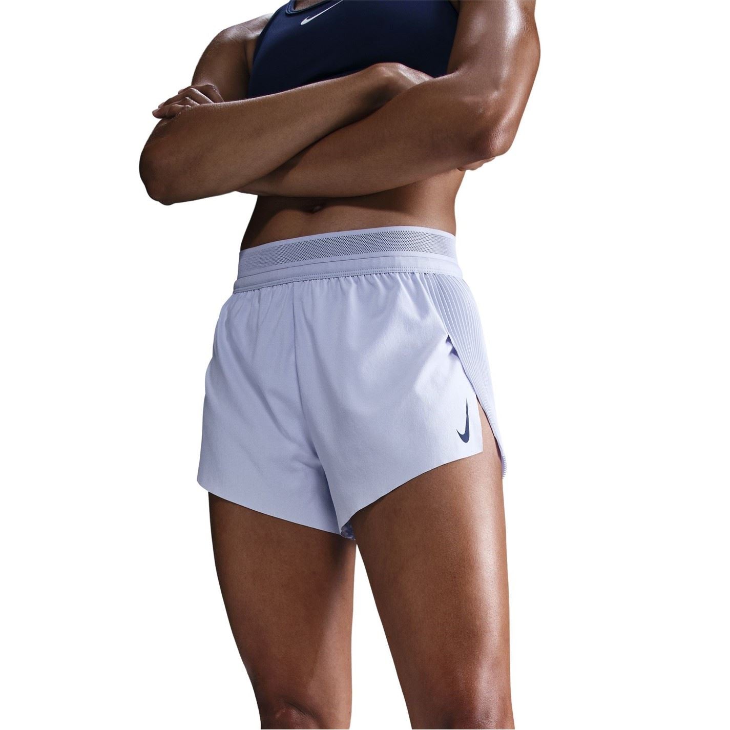 Nike Womens Aeroswift Dri Fit Adv Mid Rise 3 Running Shorts