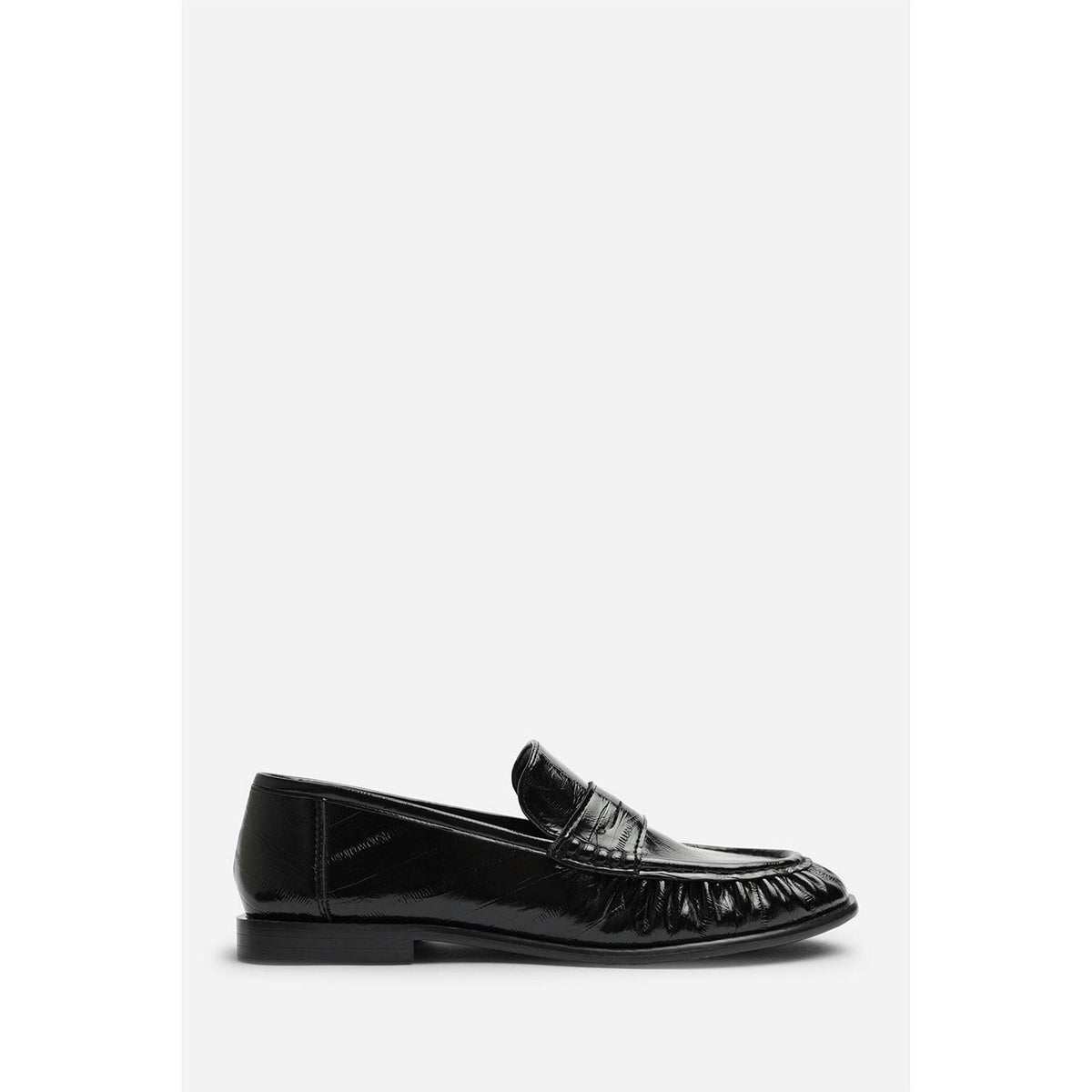 Wheres That From Ruched Detail Flat Penny Loafers