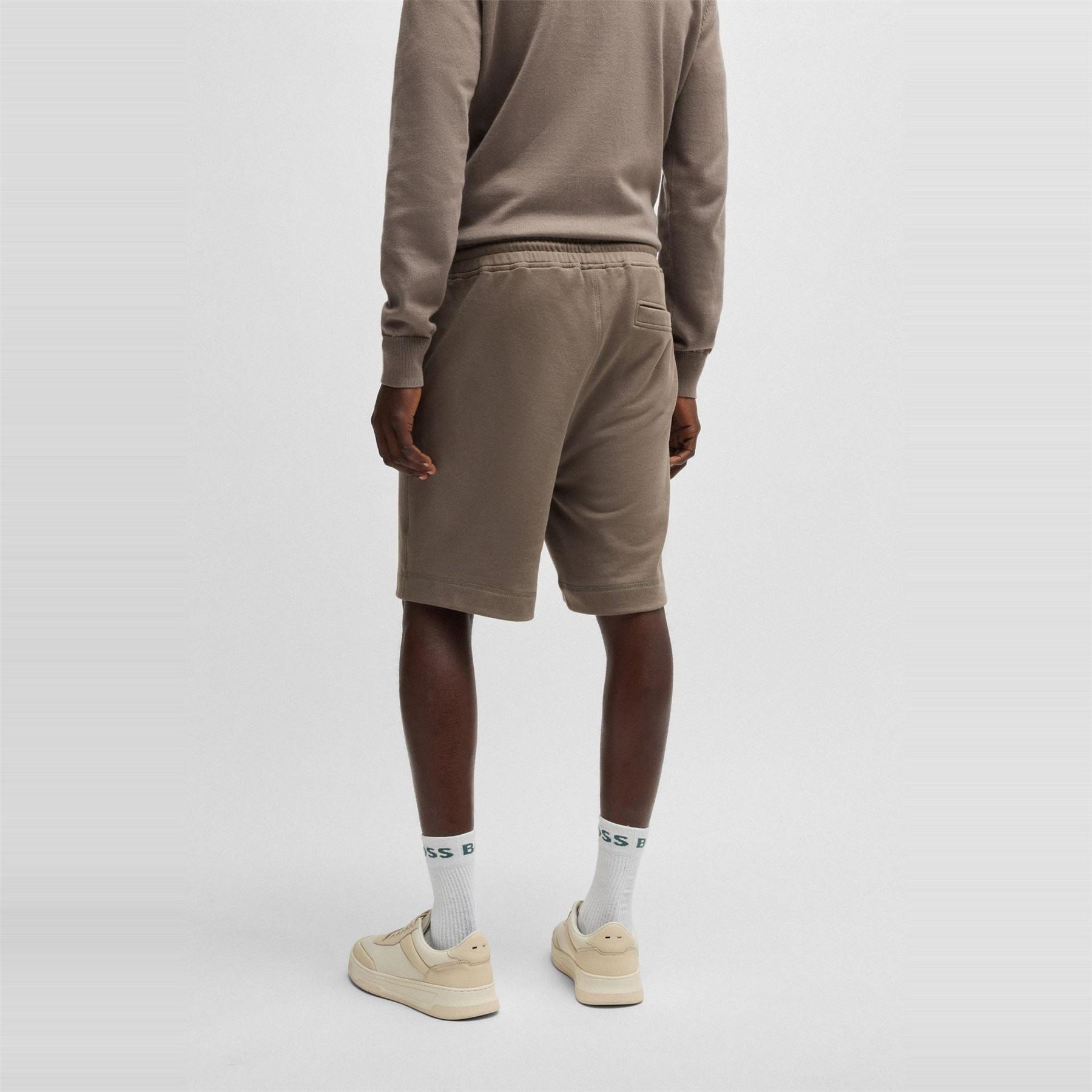 Boss Orange Mid Length Elasticated Drawstring Fleece Shorts