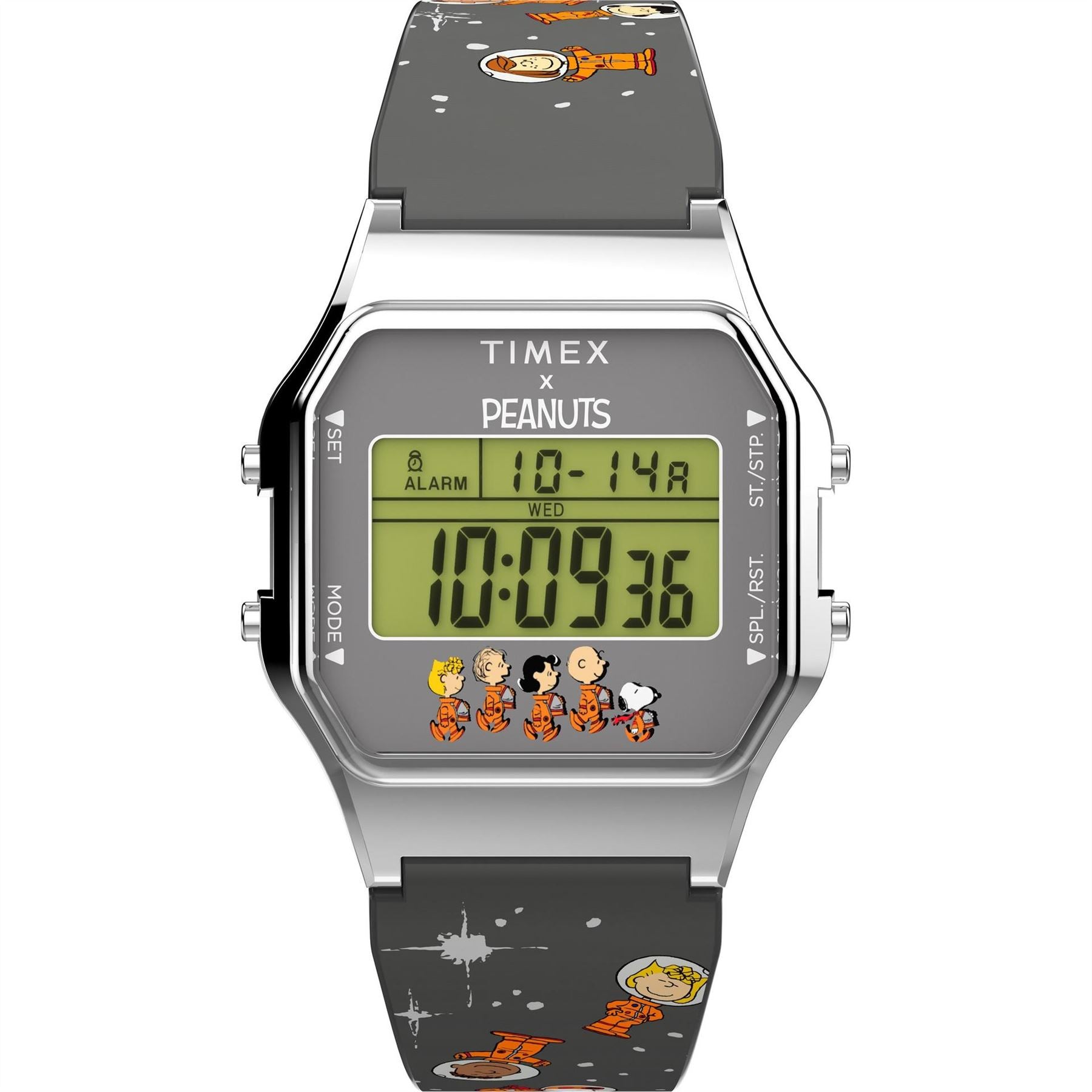 Timex Peanuts T80 Sn62 Fashion Analogue Rubber Strap Watch