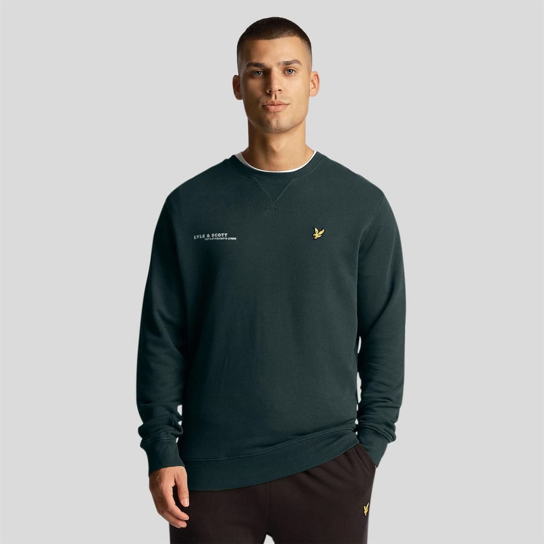 Lyle and Scott Ordinate Print Crewneck Sweatshirt