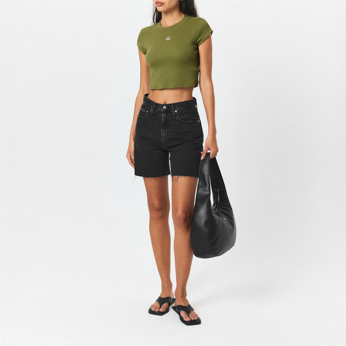 Calvin Klein Jeans Rib Cropped T-Shirt