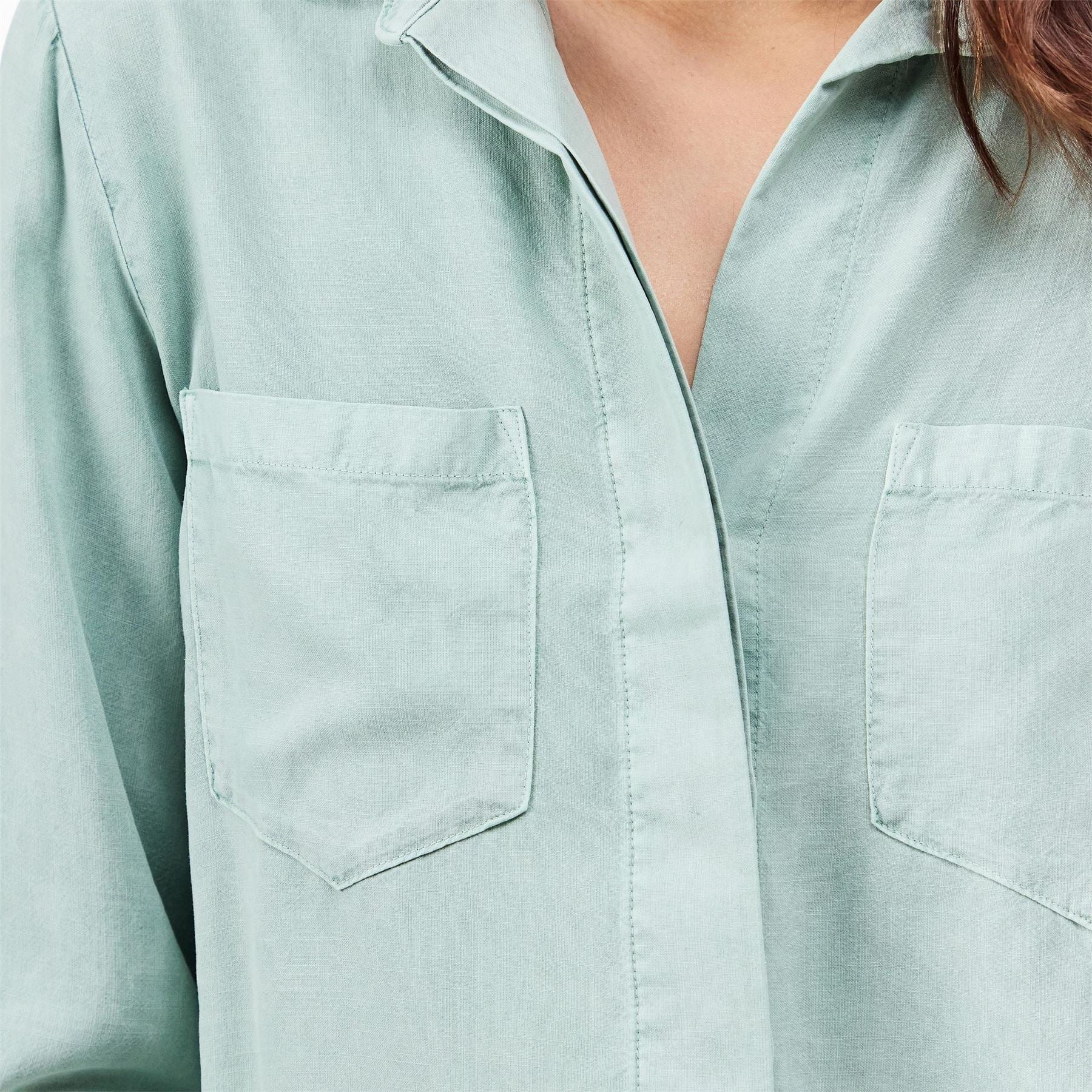 Bella Dahl Back Slit Relaxed Fit Three Quarter Sleeve Shirt