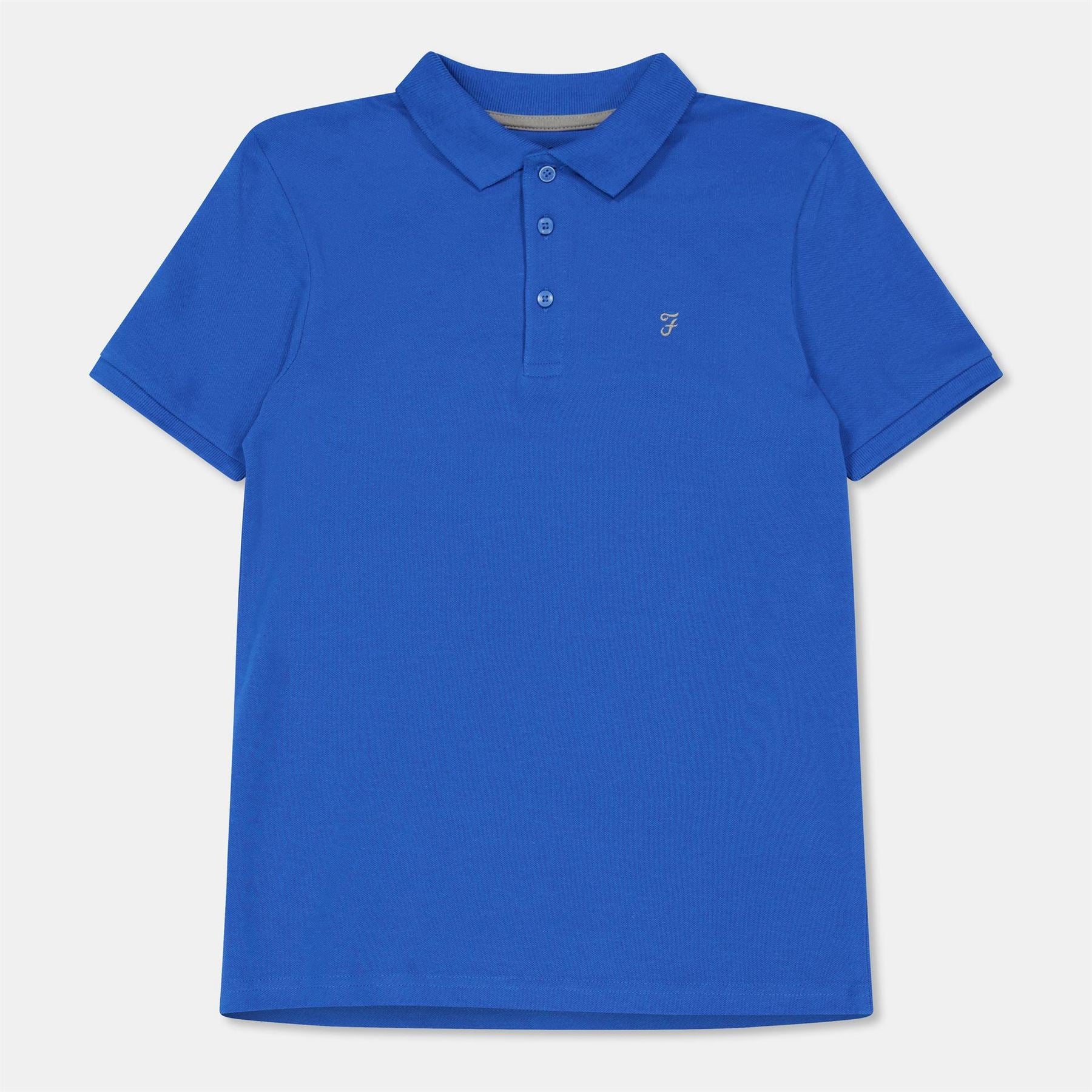 Farah Bugsworth Embroidered Collared Short Sleeve T-Shirt