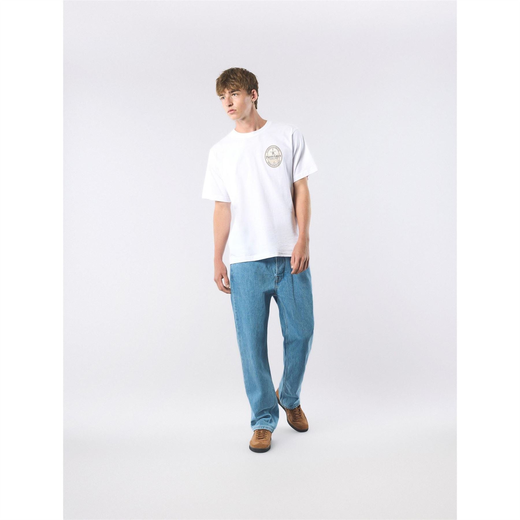 Pretty Green Crew Neck Short Sleeve Regular Fit T-Shirt