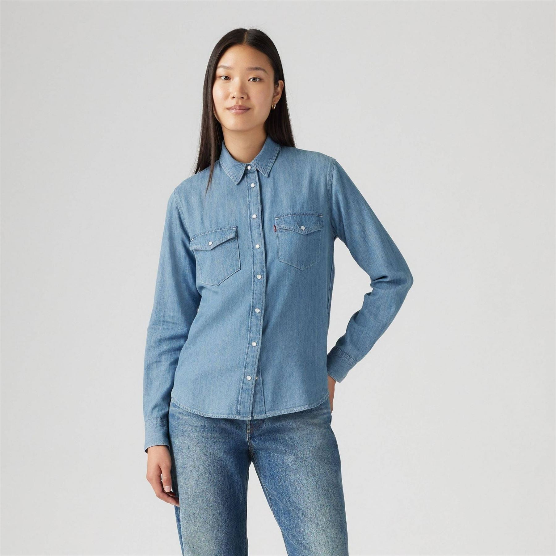 Levis Iconic Western Long Sleeve Denim Shirt