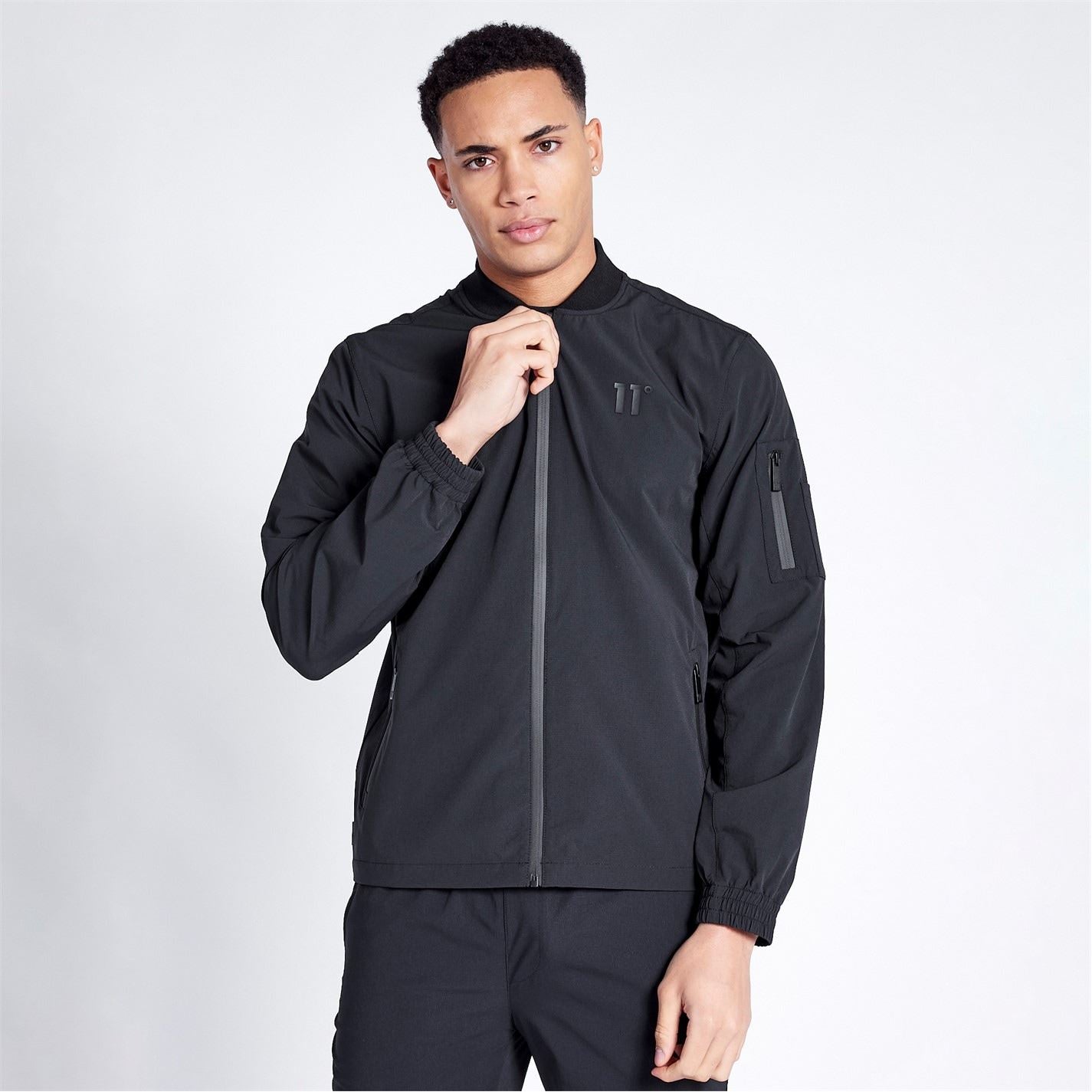 11 Degrees Bomber Jacket   Black