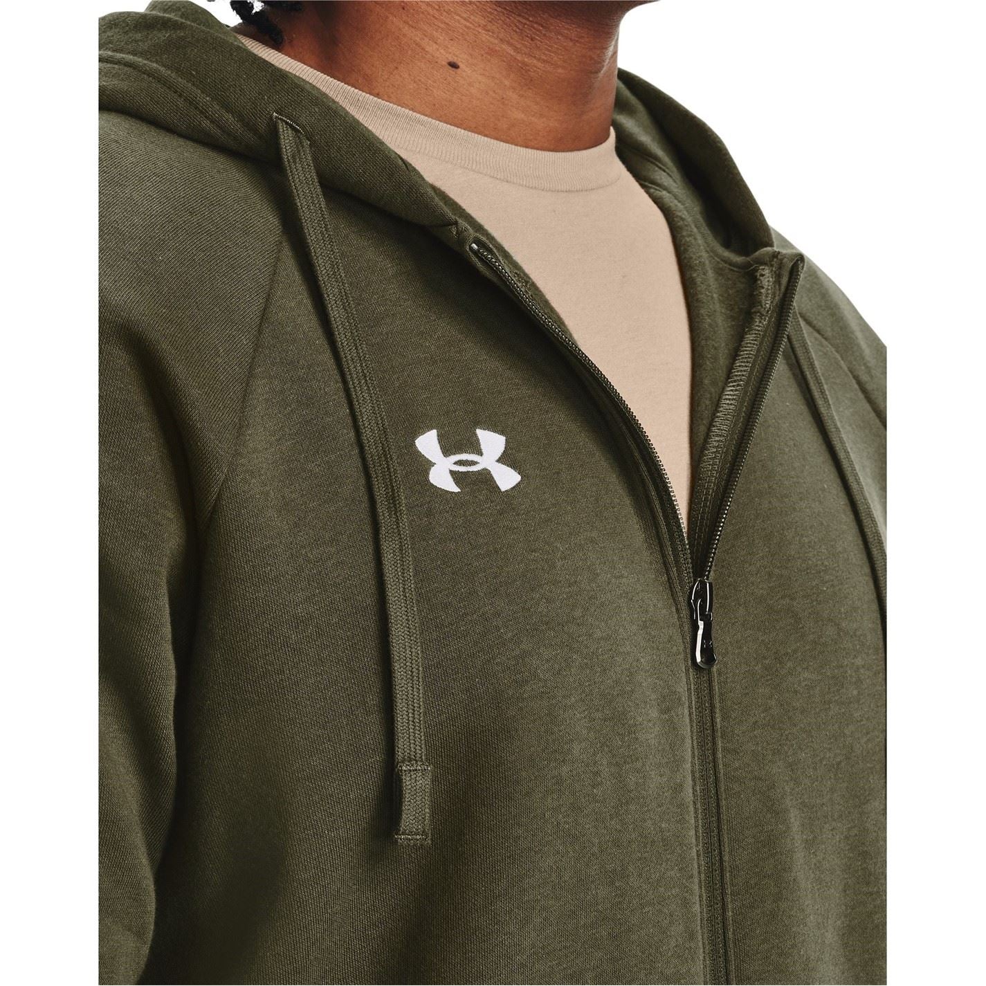 Under Armour Mens Armour Ua Rival Fleece Full Zip Hoodie