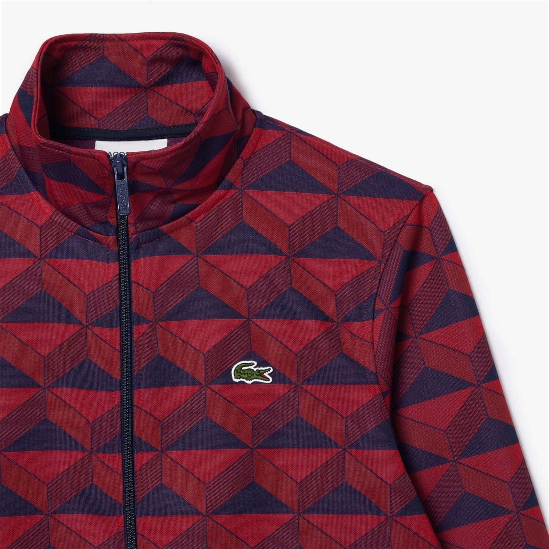 Lacoste George Jacquard Motif Zipped Sweatshirt