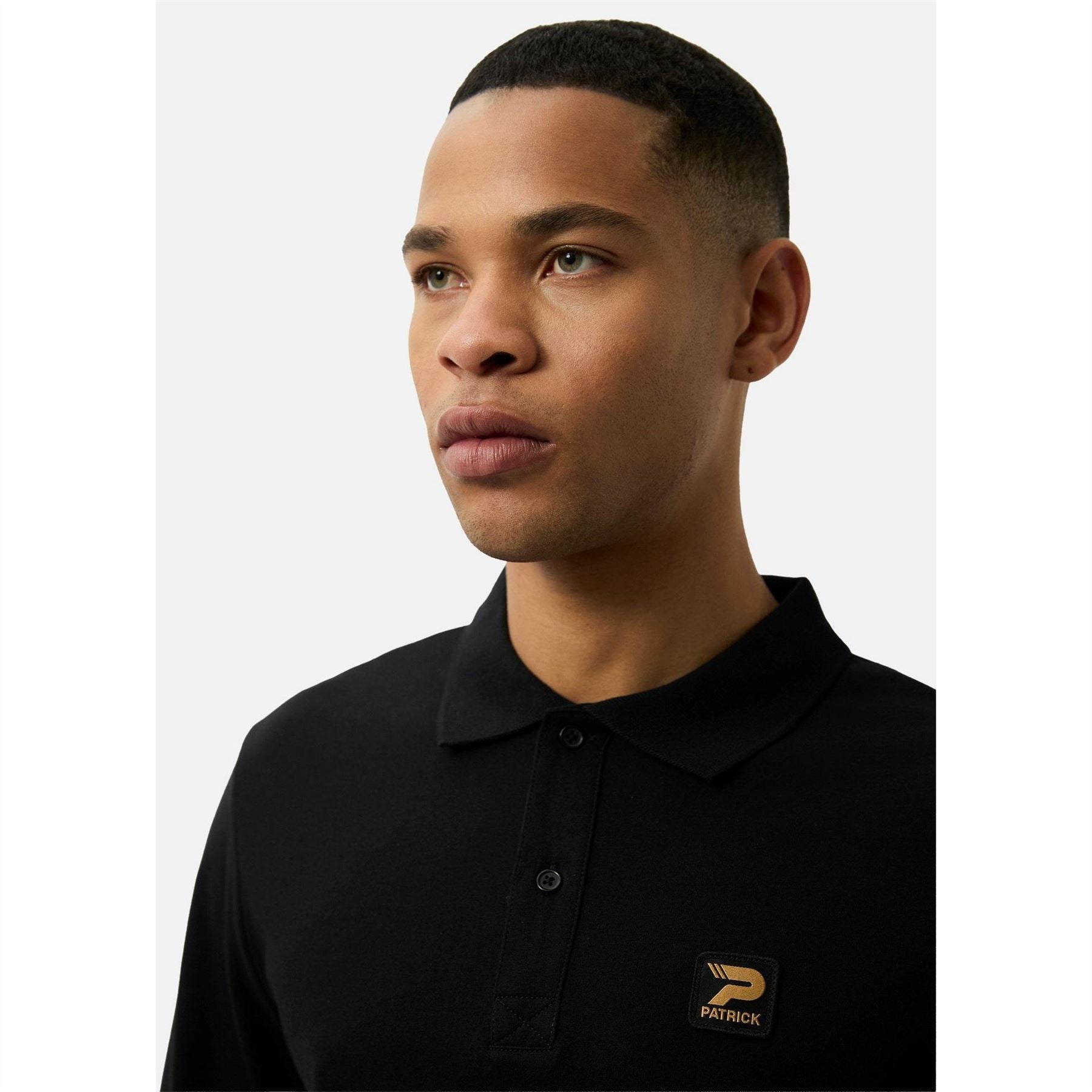 Patrick Luca Collared Long Sleeve Polo Shirt