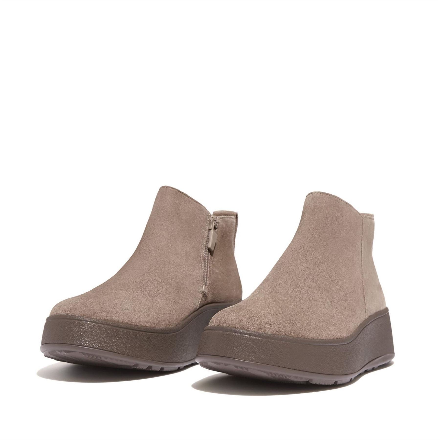 Fitflop Mode Suede Flatform Zip Ankle Boots