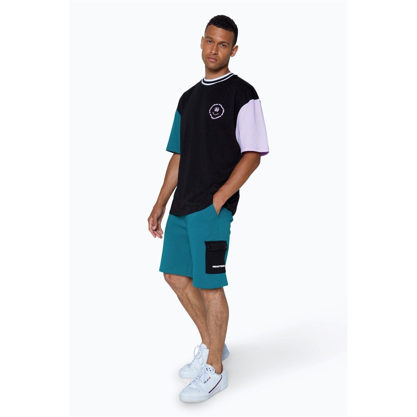 Hype Cargo Solid Patterned Shorts