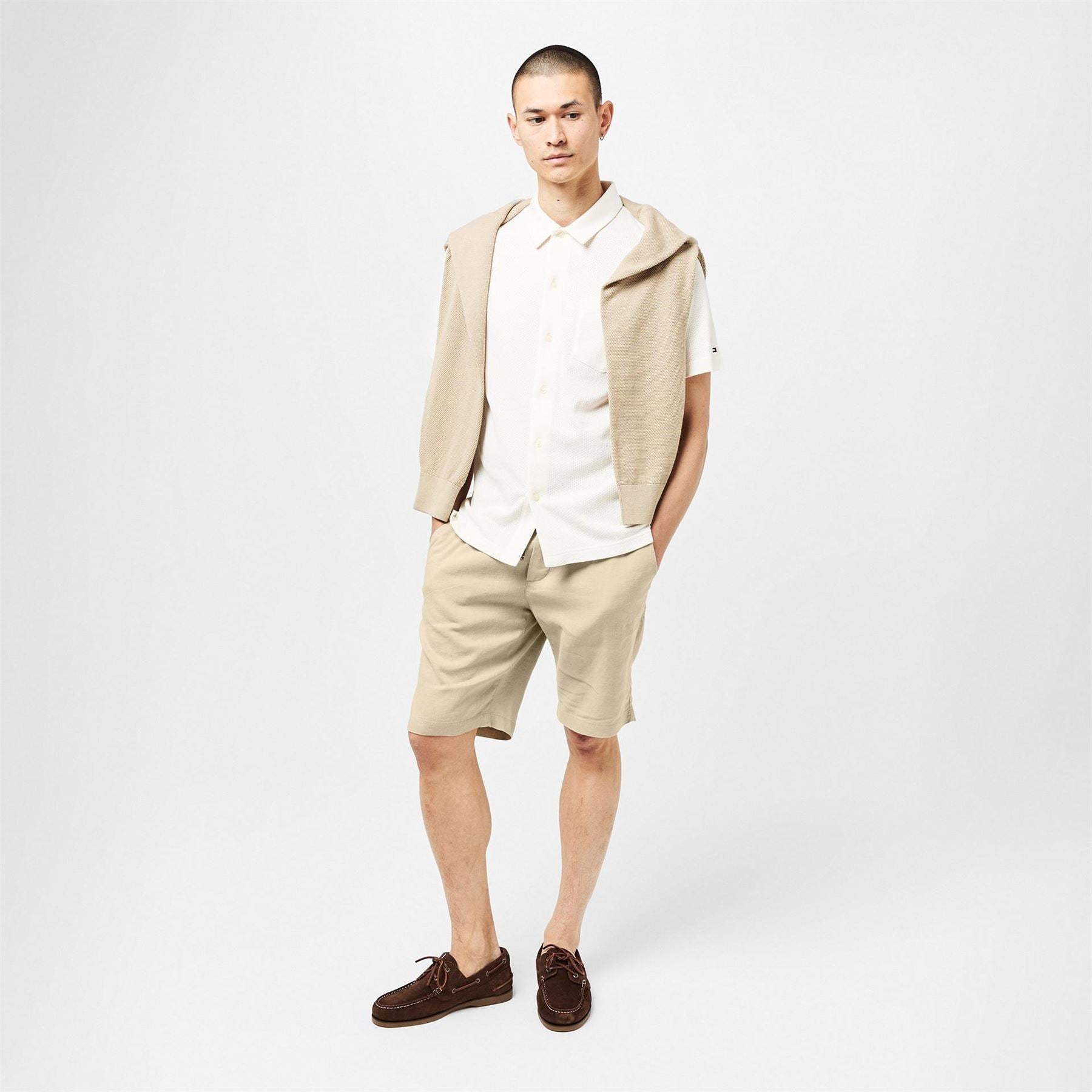 Tommy Hilfiger Harlem Linen Relaxed Fit Woven Tracksuit Shorts