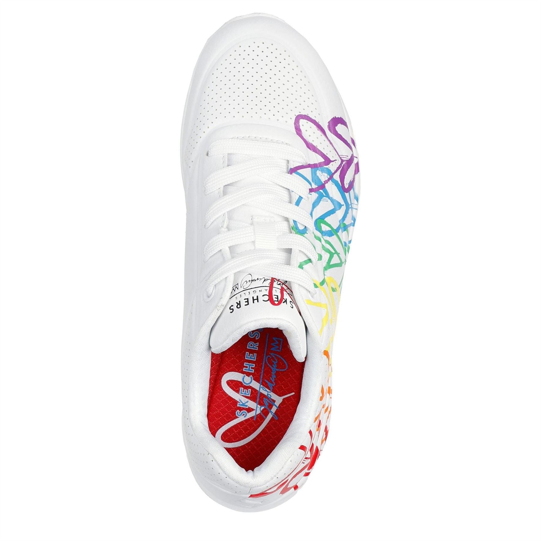 Skechers Womens Mylar Embroidery Heart De Low Top Trainers
