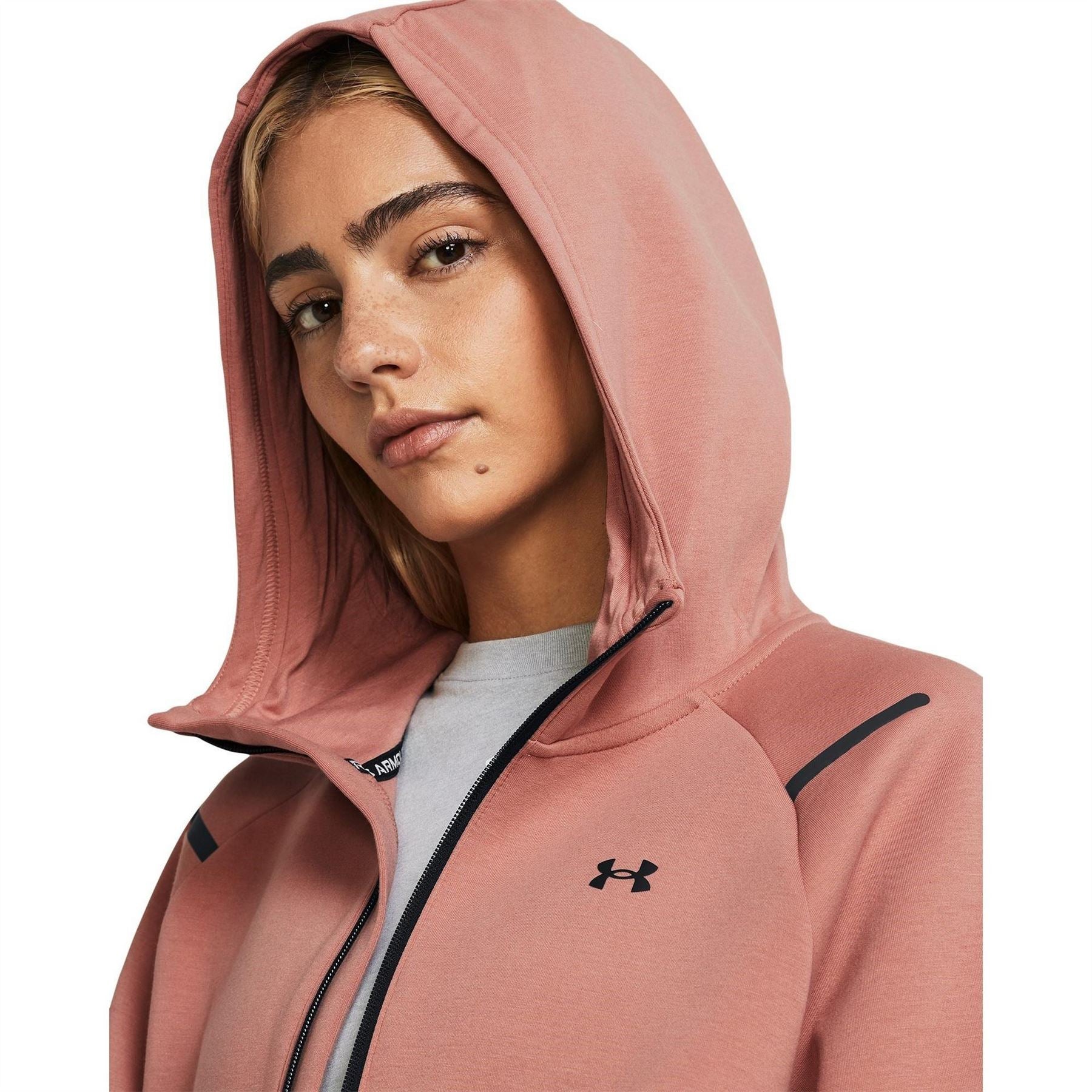 Under Armour Unst Heathered Patterned Hooded Full Zipper Sweat Jacket