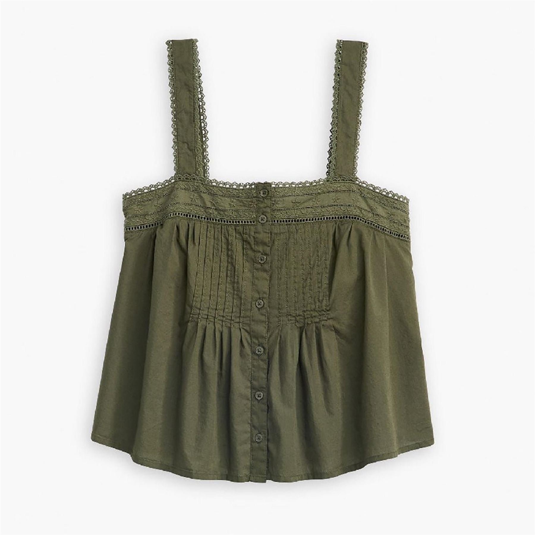 Levis Cici Lace Detail Square Neck Camisole Tank