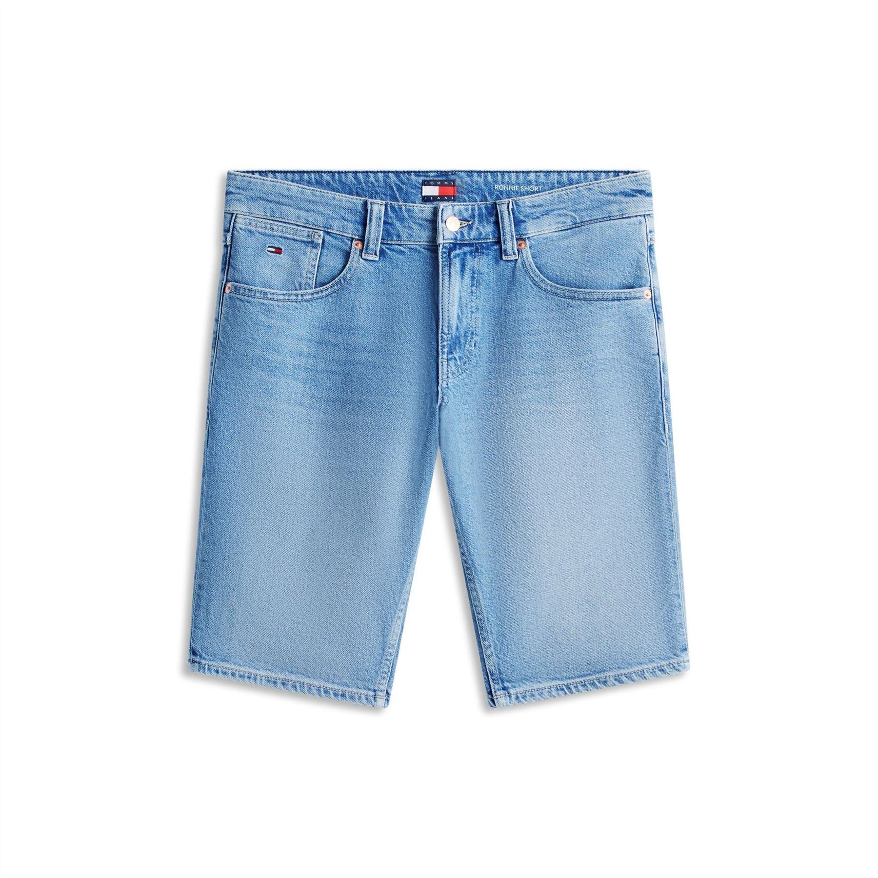Tommy Jeans Denim Bermuda Shorts Solid Patterned