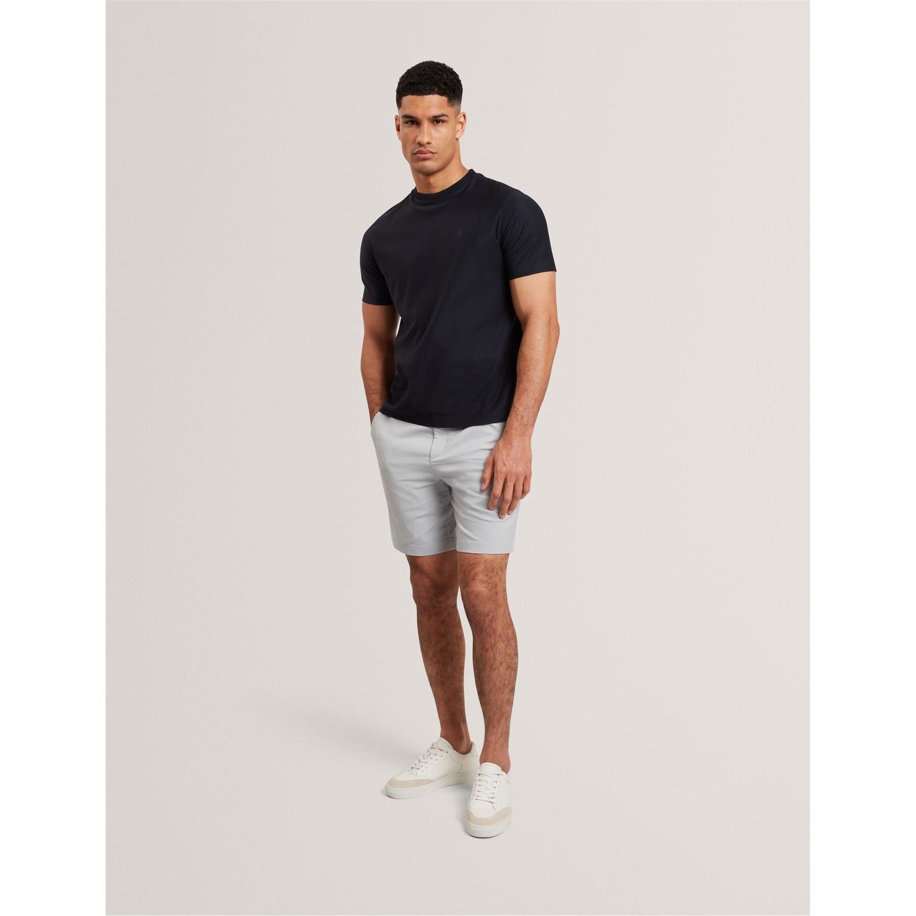 Ted Baker Solid Patterned Chino Shorts
