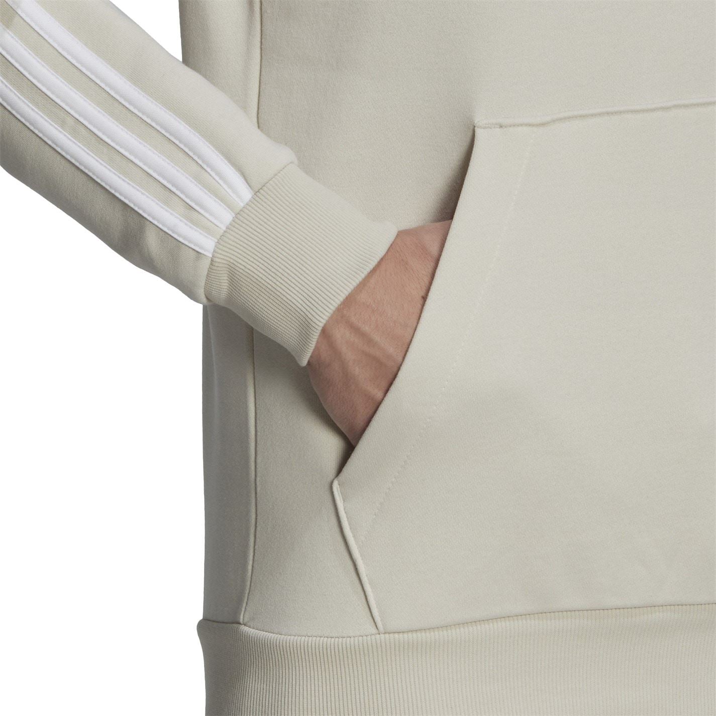 adidas Mens Fleece 3 Stripes Hoodie