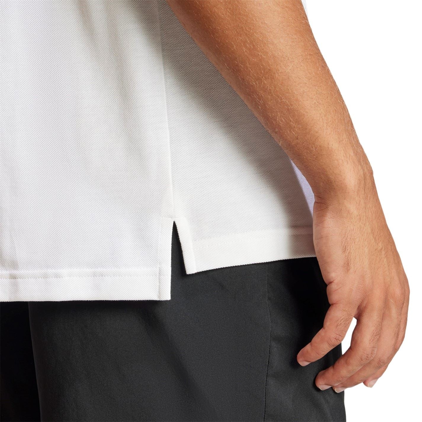 adidas Mens Essentials Cotton 3 Stripes Polo Shirt