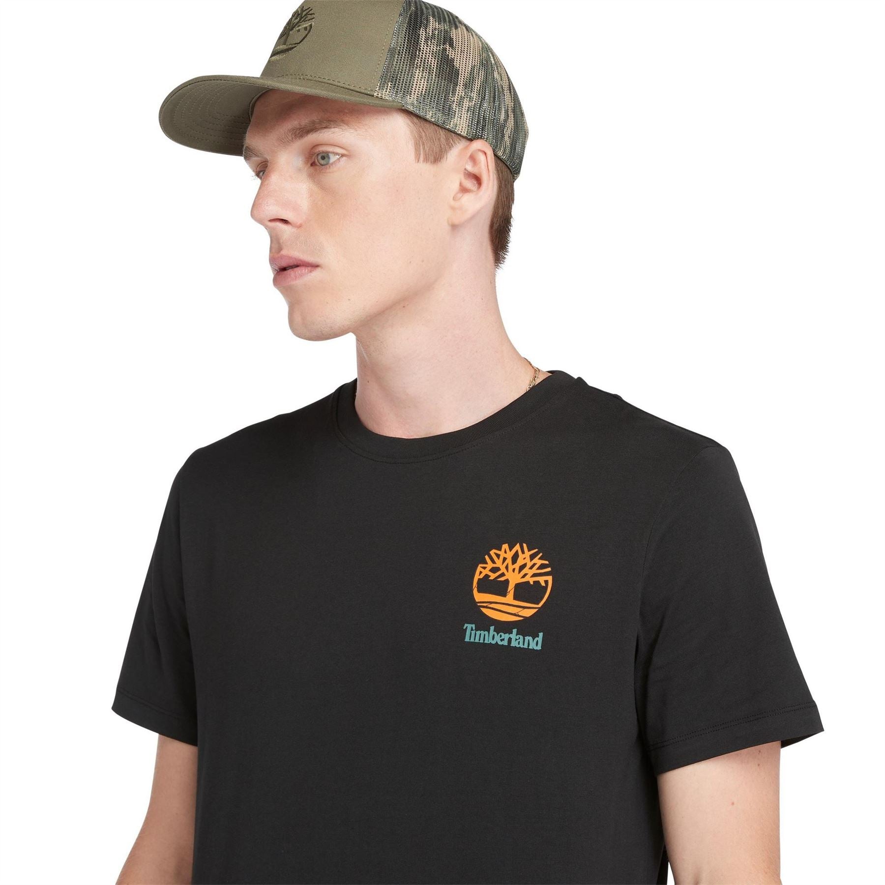 Timberland Timberland Logo Text Graphic Regular Fit T-Shirt