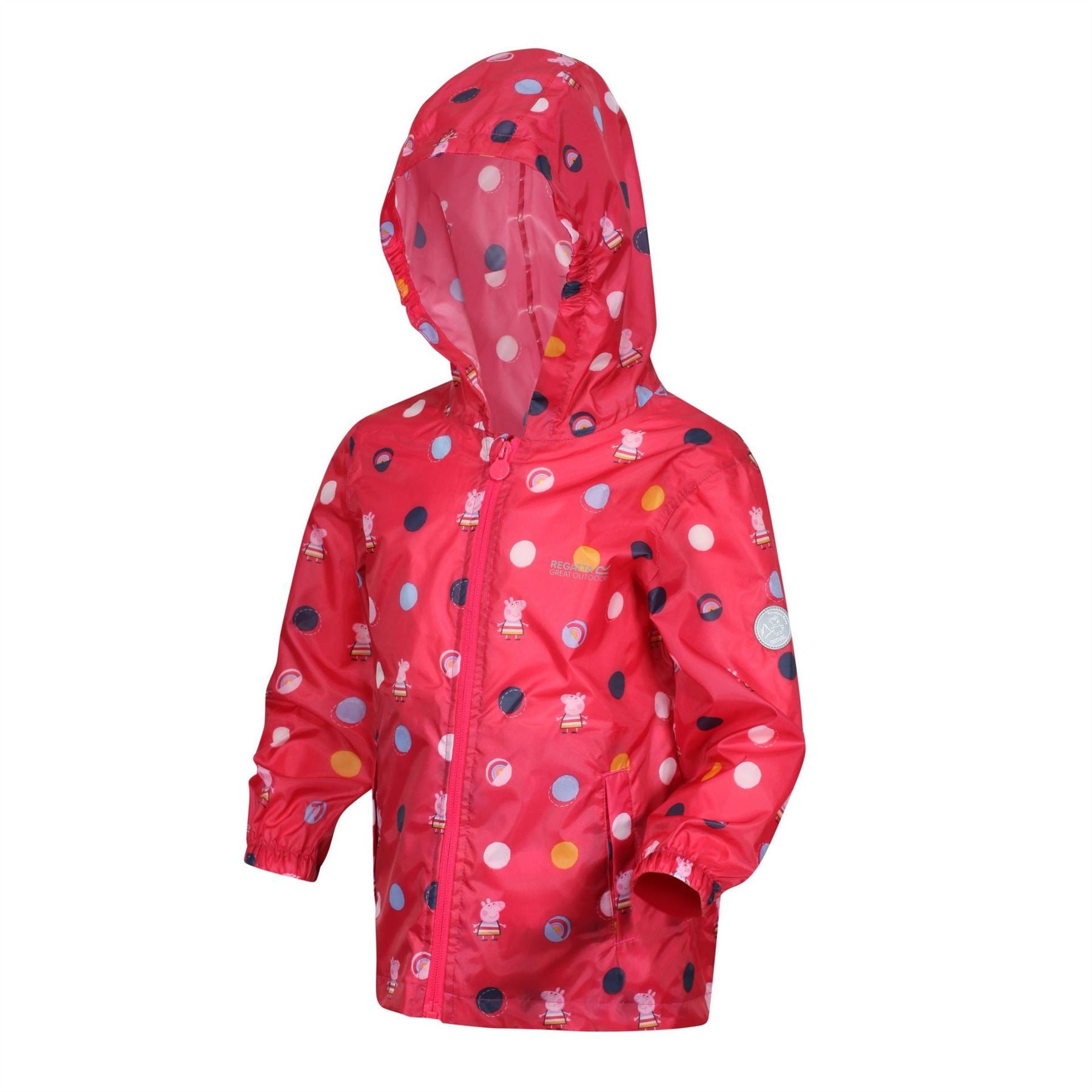 Regatta Pepa Hooded Rain Jacket with Elasticated Cuff