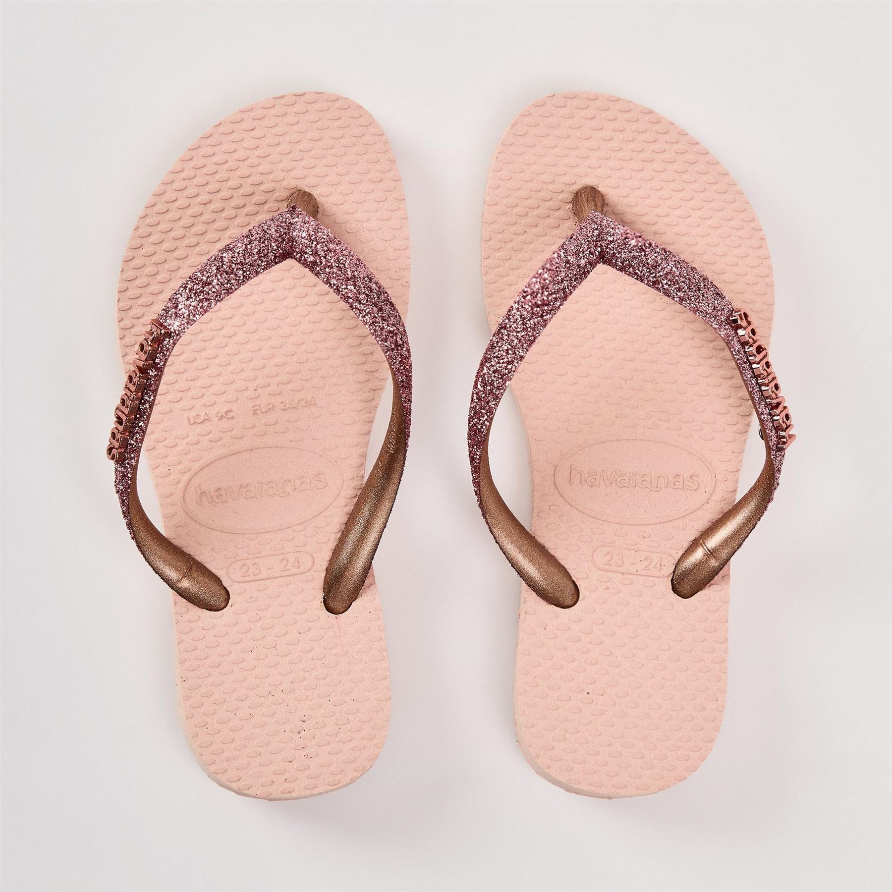 Havaianas Kids Slim Shiny Ballet Rose Flip Flops