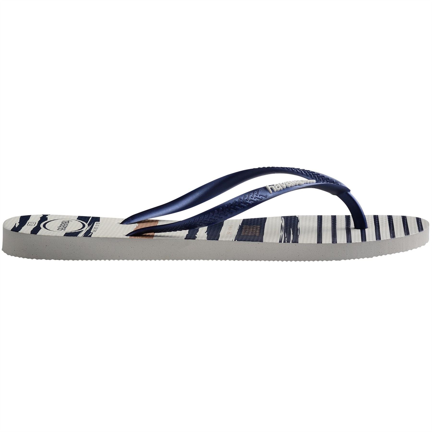 Havaianas Womens Hav. Slim Nautical White Navy White Flip Flops