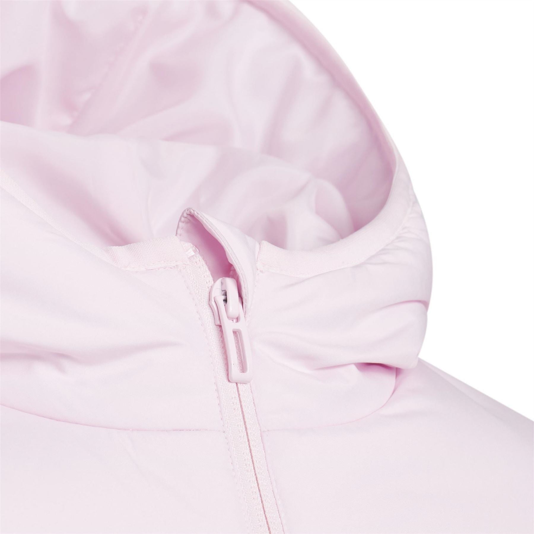 adidas Hooded Zipped Pocket Solid Patterned Puffer Jacket