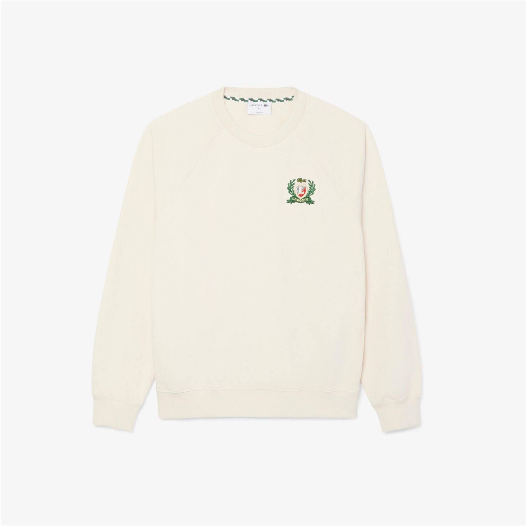 Lacoste Crest Embroidered Logo Long Sleeve Crew Sweatshirt