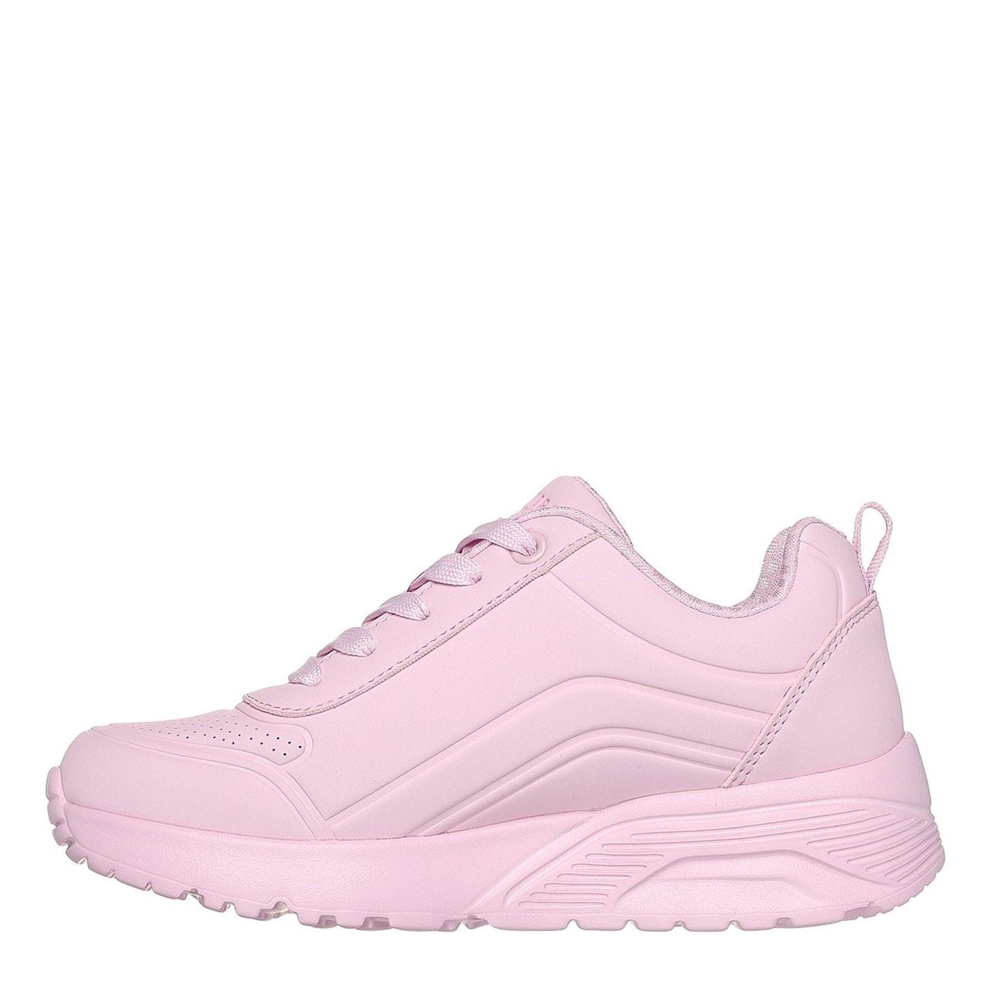 Skechers Monochromatic Lace Up Sneaker W Qua Low Top Trainers Girls