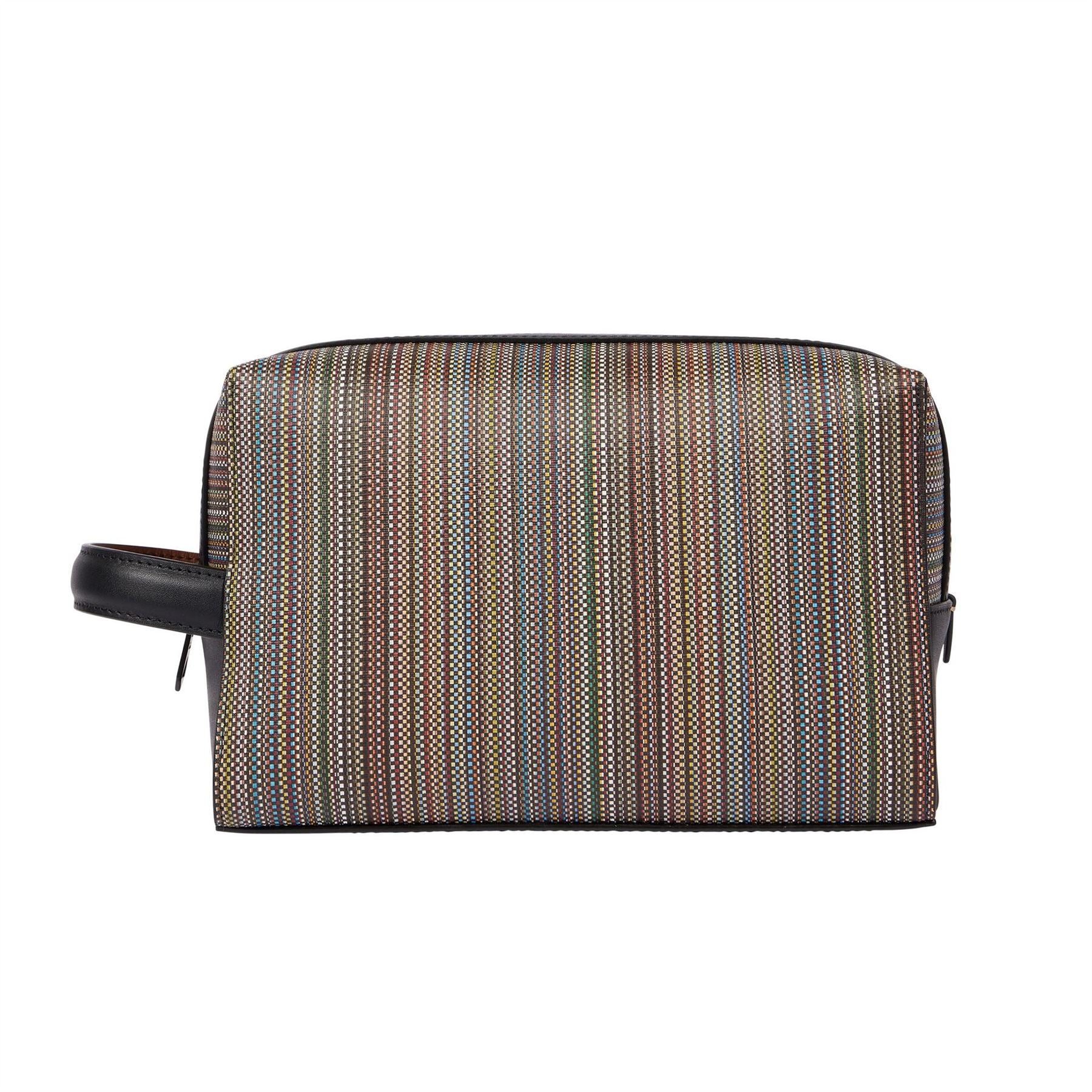 Paul Smith Vertical Stripe Wash Bag with Mesh Pocket